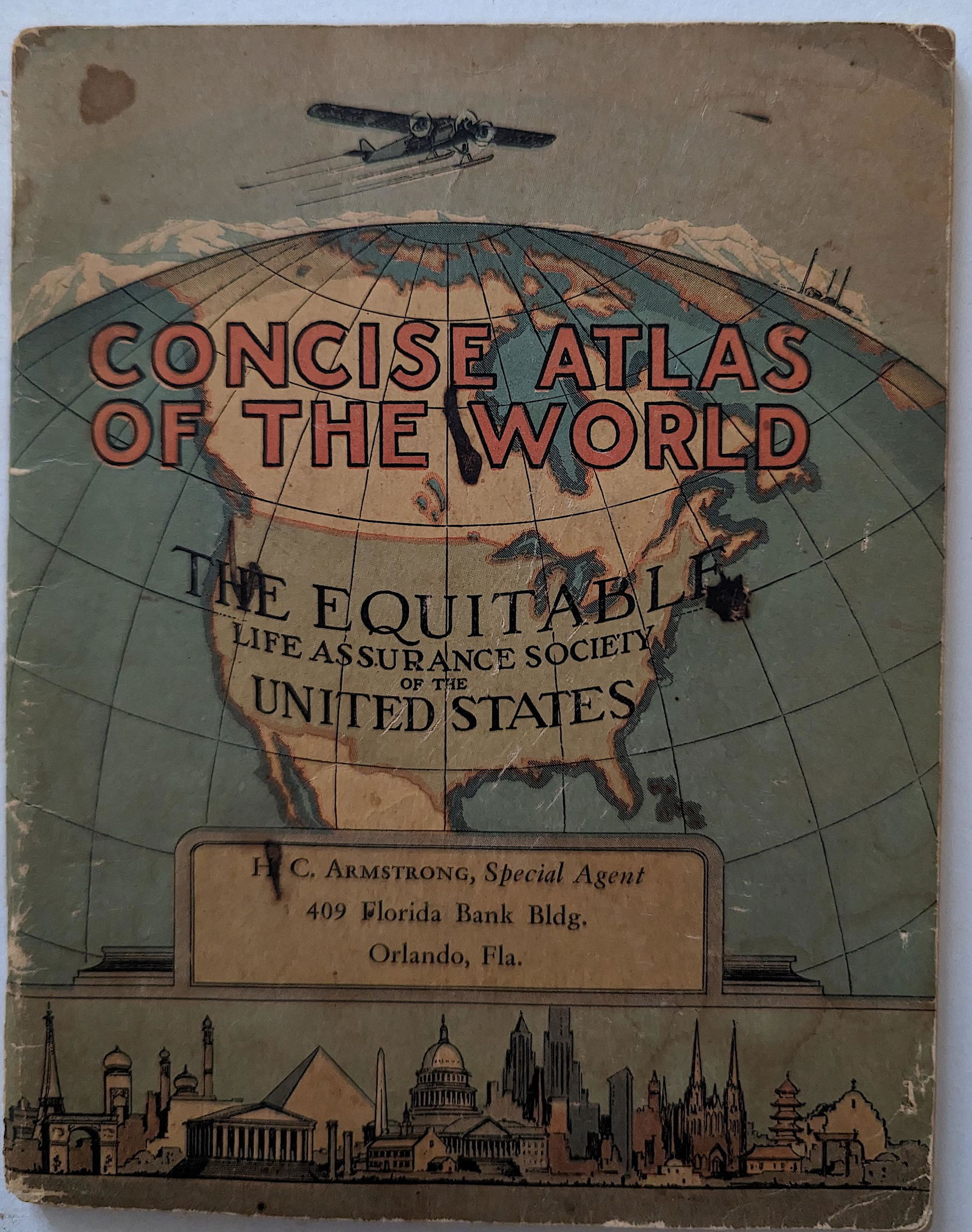 Concise Atlas Of The World, Illustrated: The provenance of this item is from a collector in RI. His collection includes many items from the archives/estate of famous Pin Up American model and photographer Linnea Eleanor "Bunny" Yeager (1929