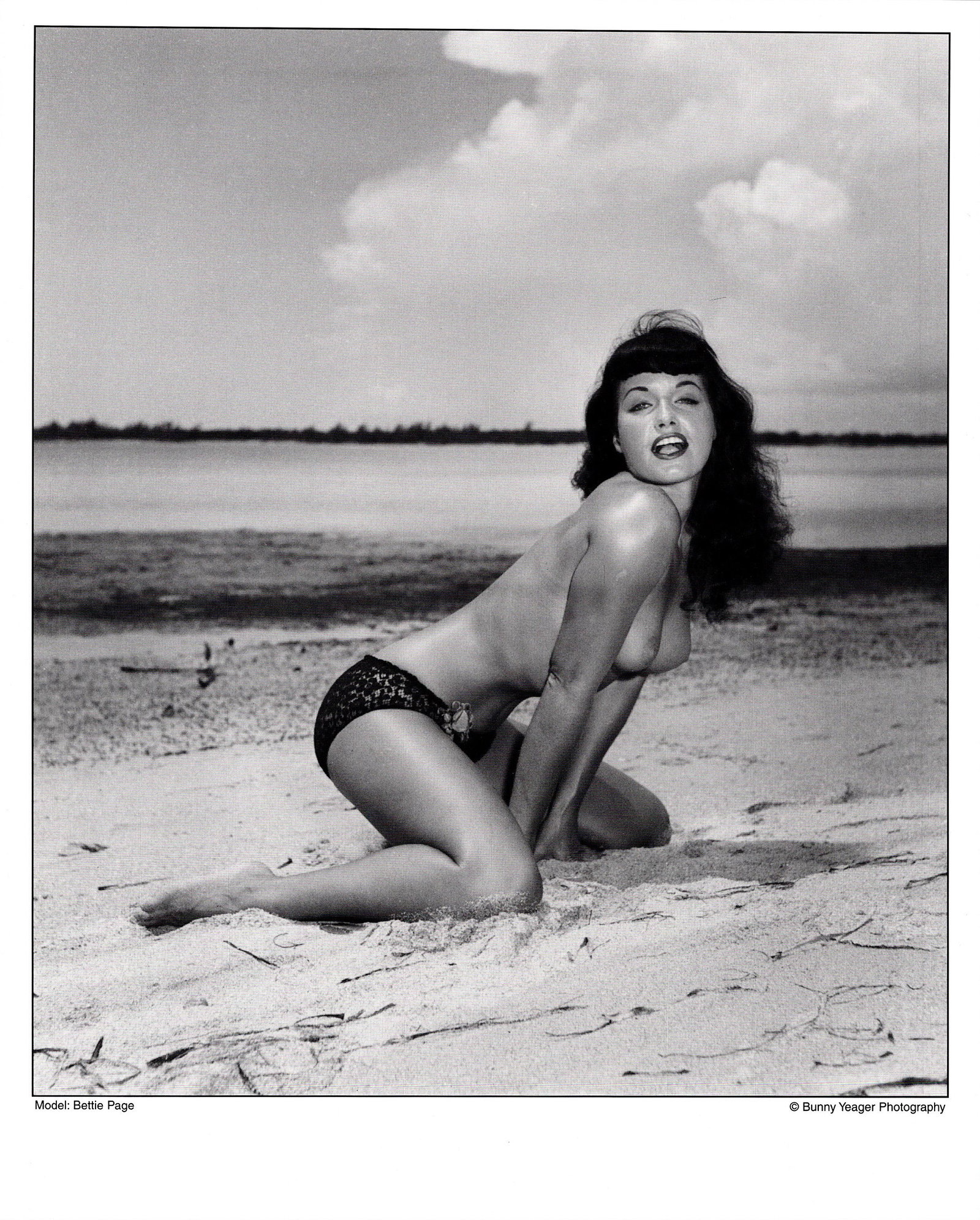 BUNNY YEAGER Original Litho. By Pin Up BETTIE PAGE: This lot is coming from Bunny Yeager's estate/archives. Linnea Eleanor "Bunny" Yeager (March 13, 1929 - May 24, 2014) was an American photographer and pin-up model. She met Bettie Page in 1954, and to