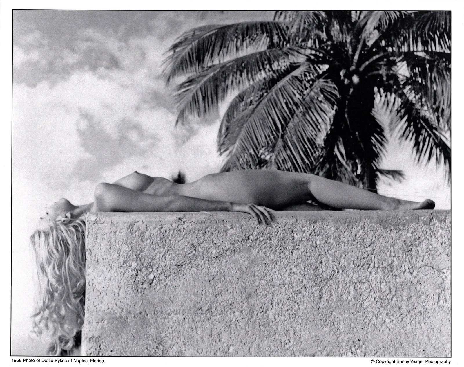 BUNNY YEAGER Original Litho. By Pin Up DOTTIE SYKES: This lot is coming from Bunny Yeager's estate/archives. Linnea Eleanor "Bunny" Yeager (March 13, 1929 - May 24, 2014) was an American photographer and pin-up model. She met Bettie Page in 1954, and to