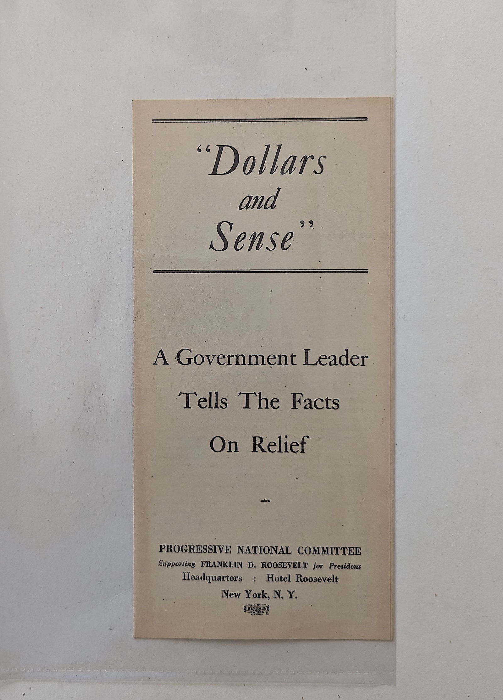 Vintage Original US Ephemera ROOSEVELT Era (1 of 2)