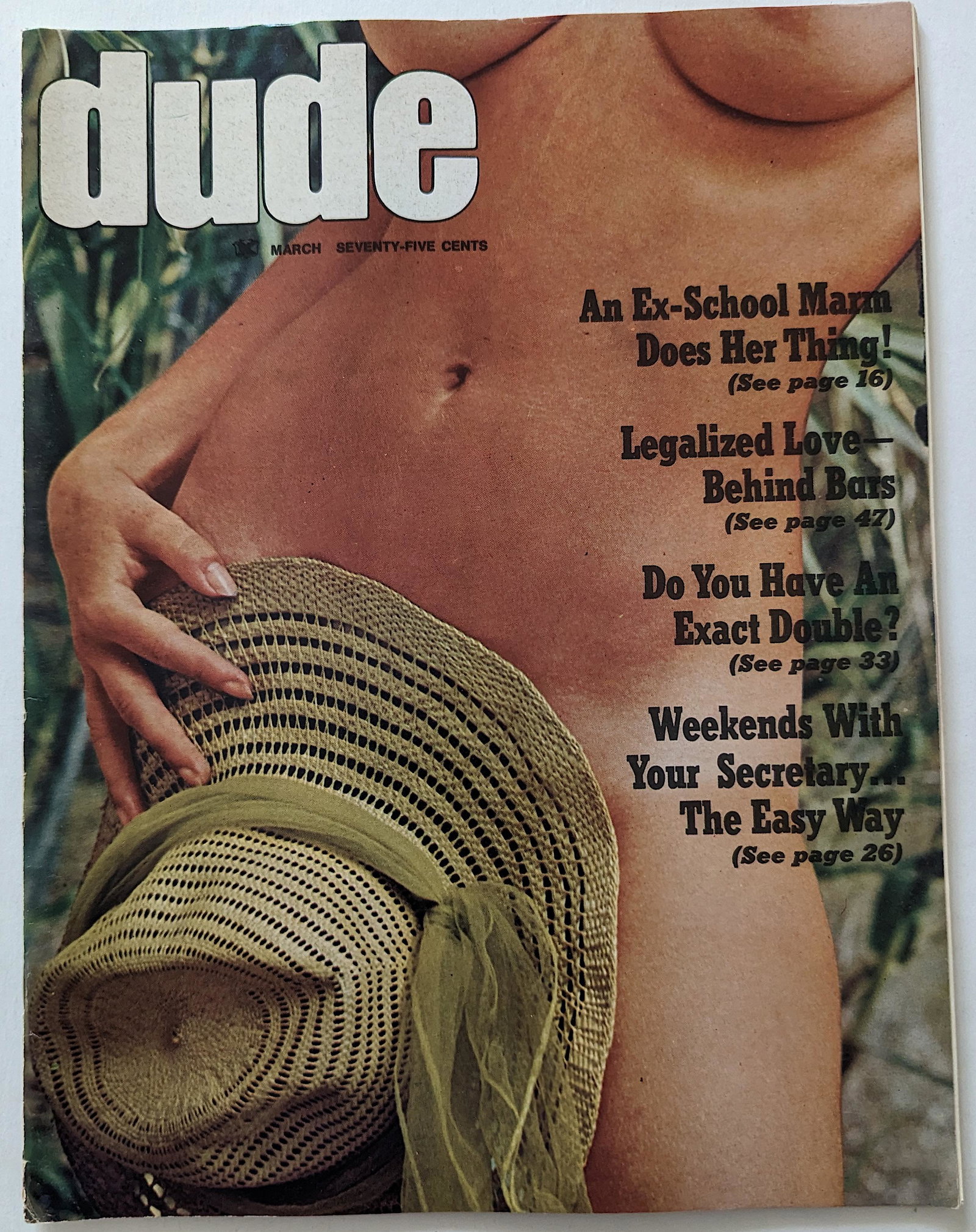 Vintage Magazine DUDE: The provenance of this lot is from the estate of a Professional American photographer and collector in LA, CA. This lot is located in Boca Raton, Fl and its shipment will be made directly by Arteliste
