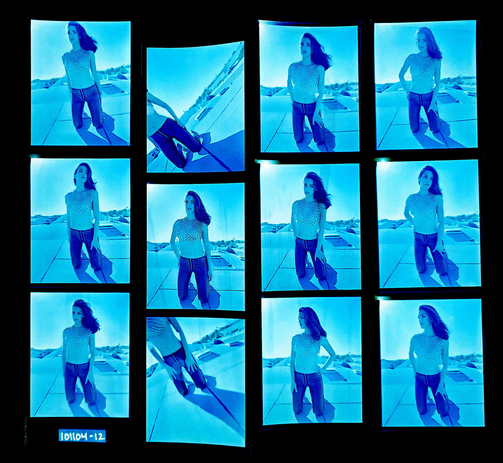 Set Pin Up Negatives Professional Photographer / Model: The films offered in this sale include photographies by Jim Malucci, Nino Munoz and Nouveau between others. The dimensions of each negative is Approx. 3" x 2.5".The provenance of this lot is from the