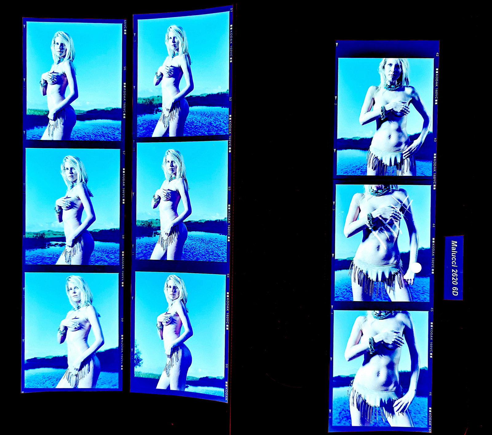 Set Pin Up Negatives Professional Photographer / Model: The films offered in this sale include photographies by Jim Malucci, Nino Munoz and Nouveau between others. The dimensions of each negative is Approx. 3" x 2.5".The provenance of this lot is from the 
