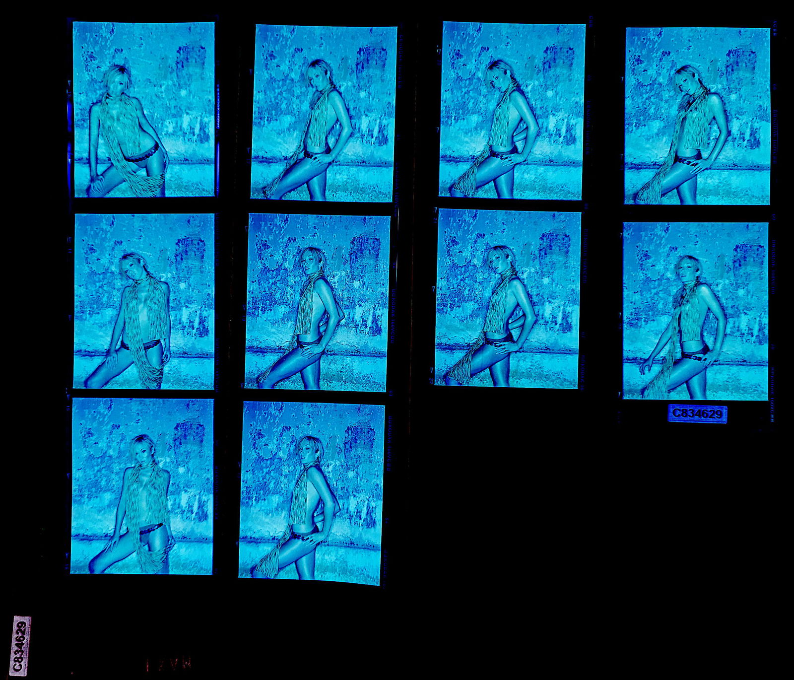 Set Pin Up Negatives Professional Photographer / Model: The films offered in this sale include photographies by Jim Malucci, Nino Munoz and Nouveau between others. The dimensions of each negative is Approx. 3" x 2.5".The provenance of this lot is from the