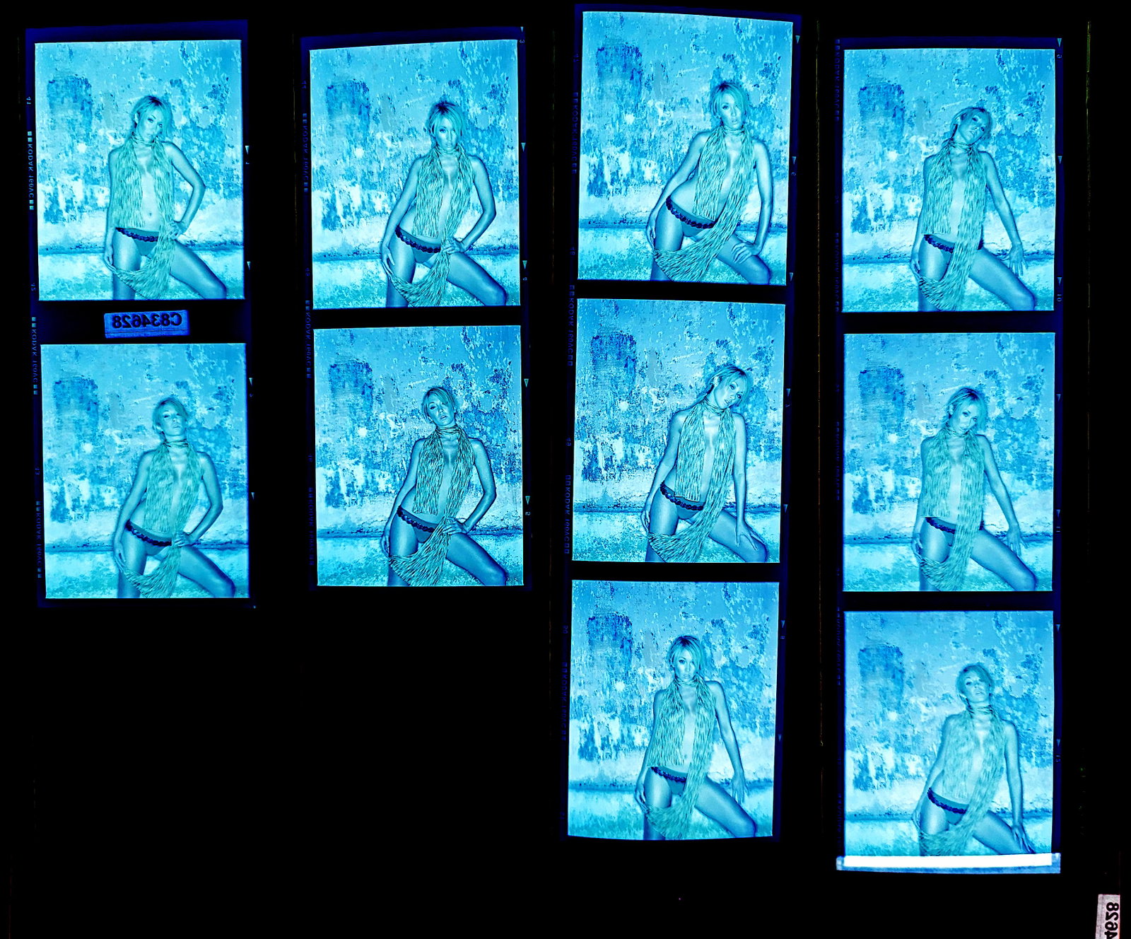 Set Pin Up Negatives Professional Photographer / Model: The films offered in this sale include photographies by Jim Malucci, Nino Munoz and Nouveau between others. The dimensions of each negative is Approx. 3" x 2.5".The provenance of this lot is from the 