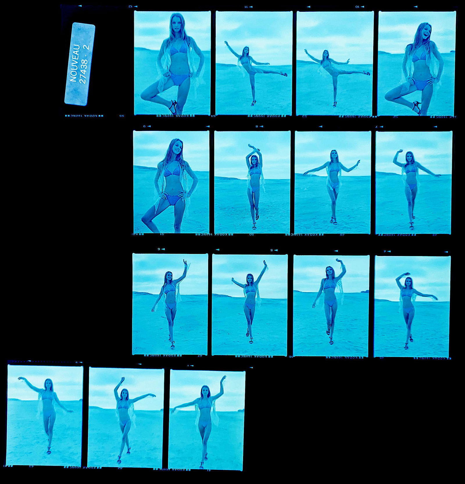 Set Pin Up Negatives Professional Photographer / Model: The films offered in this sale include photographies by Jim Malucci, Nino Munoz and Nouveau between others. The dimensions of each negative is Approx. 3" x 2.5".The provenance of this lot is from the