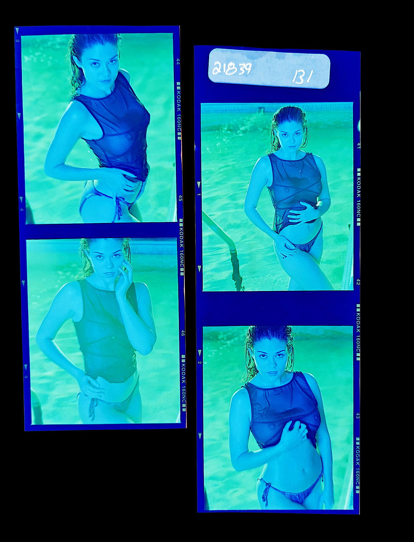 Set Pin Up Negatives Professional Photographer / Model: The films offered in this sale include photographies by Jim Malucci, Nino Munoz and Nouveau between others. The dimensions of each negative is Approx. 3" x 2.5".The provenance of this lot is from the