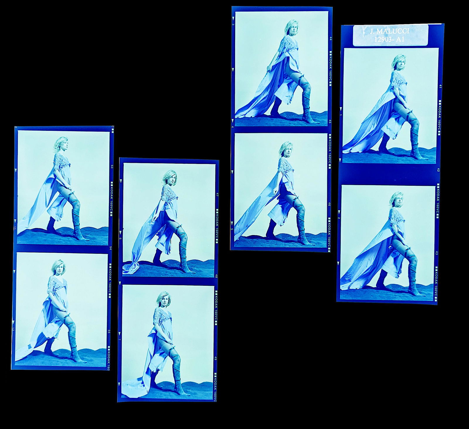 Set Pin Up Negatives Professional Photographer / Model: The films offered in this sale include photographies by Jim Malucci, Nino Munoz and Nouveau between others. The dimensions of each negative is Approx. 3" x 2.5".The provenance of this lot is from the