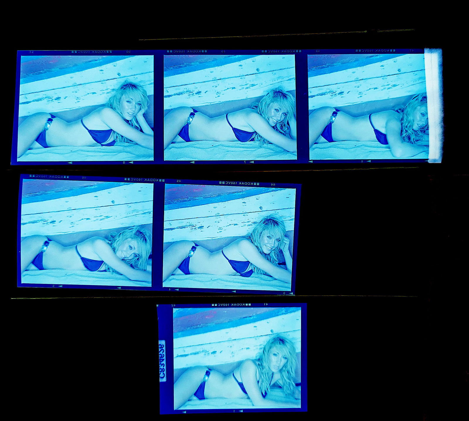 Set Pin Up Negatives Professional Photographer / Model: The films offered in this sale include photographies by Jim Malucci, Nino Munoz and Nouveau between others. The dimensions of each negative is Approx. 3" x 2.5".The provenance of this lot is from the