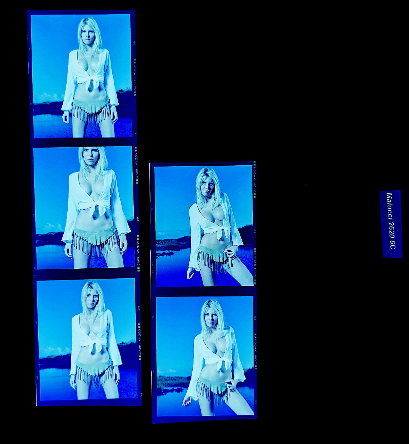 Set Pin Up Negatives Professional Photographer / Model: The films offered in this sale include photographies by Jim Malucci, Nino Munoz and Nouveau between others. The dimensions of each negative is Approx. 3" x 2.5".The provenance of this lot is from the