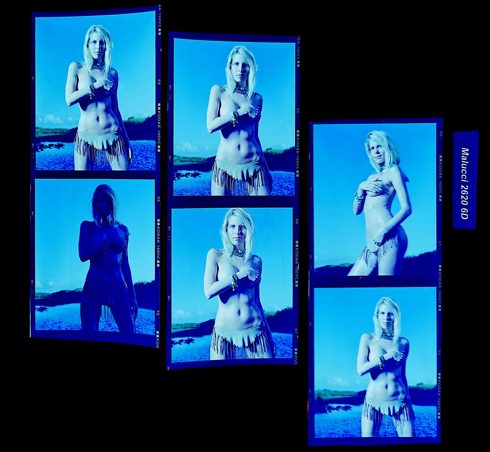 Set Pin Up Negatives Professional Photographer / Model: The films offered in this sale include photographies by Jim Malucci, Nino Munoz and Nouveau between others. The dimensions of each negative is Approx. 3" x 2.5".The provenance of this lot is from the