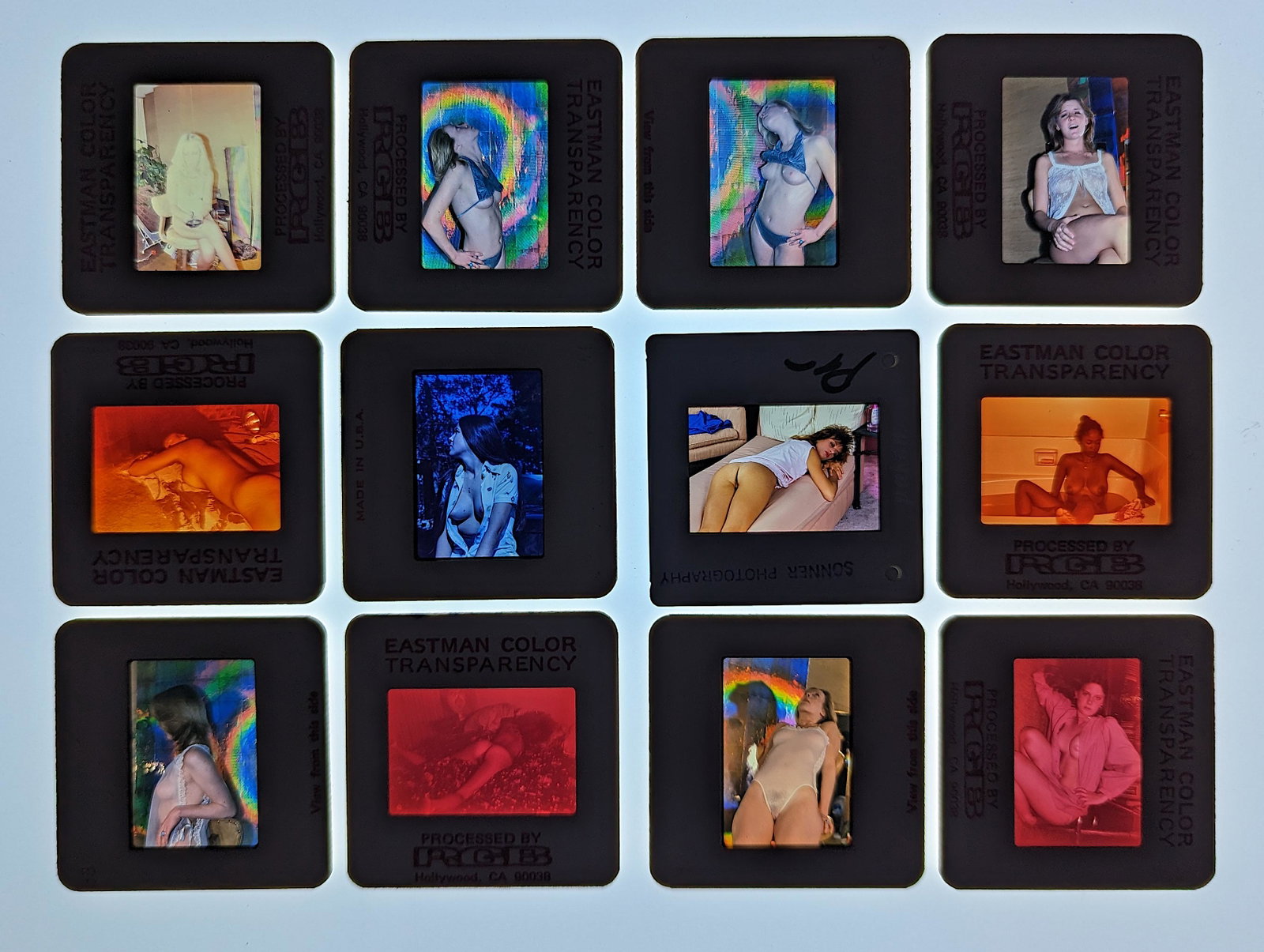 Set 12 Pin Up Films 35mm Nude Female: The provenance of this lot is from the estate of a Professional American photographer and collector in LA, CA. This lot is located in Boca Raton, Fl and its shipment will be made directly by Arteliste