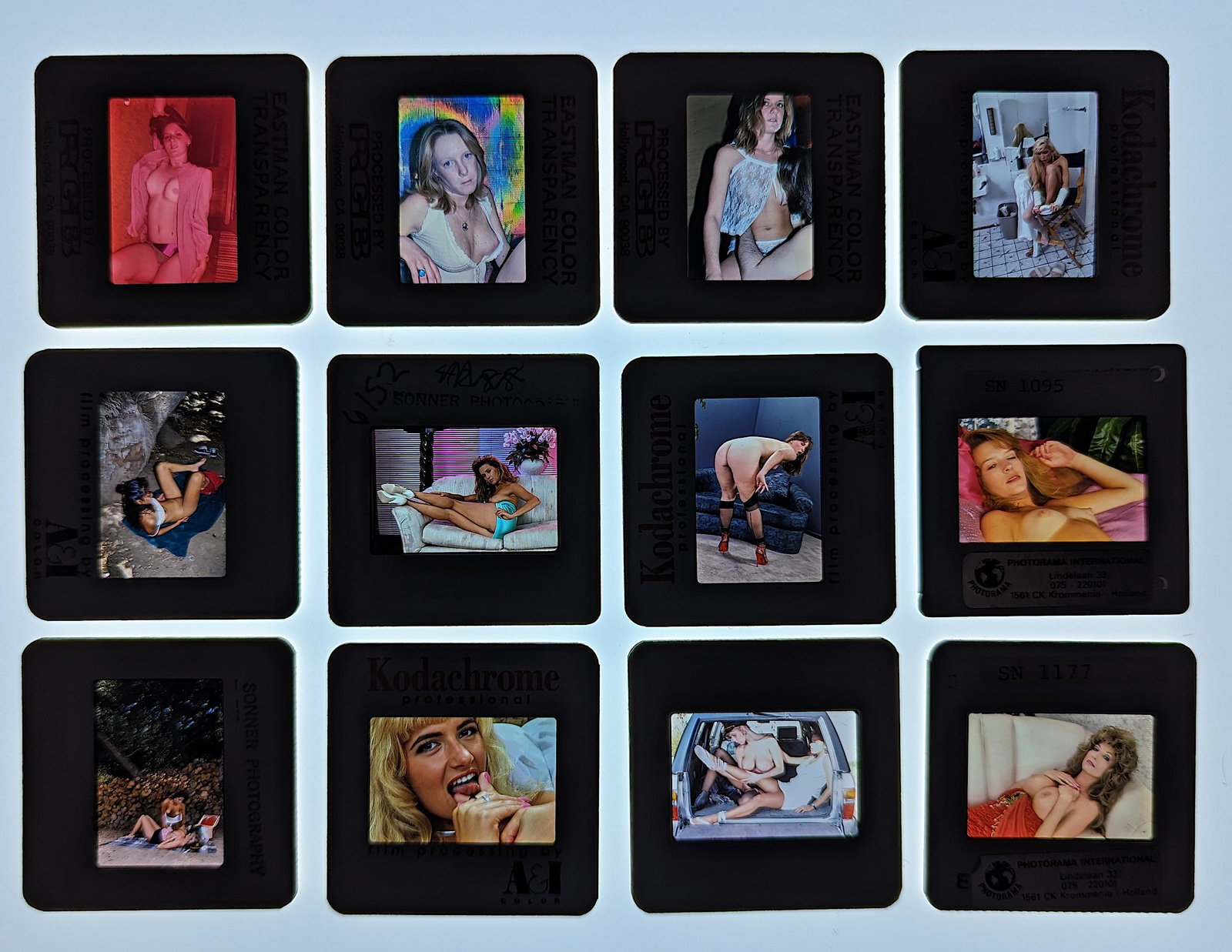 Set 12 Pin Up Films 35mm Nude Female: The provenance of this lot is from the estate of a Professional American photographer and collector in LA, CA. This lot is located in Boca Raton, Fl and its shipment will be made directly by Arteliste
