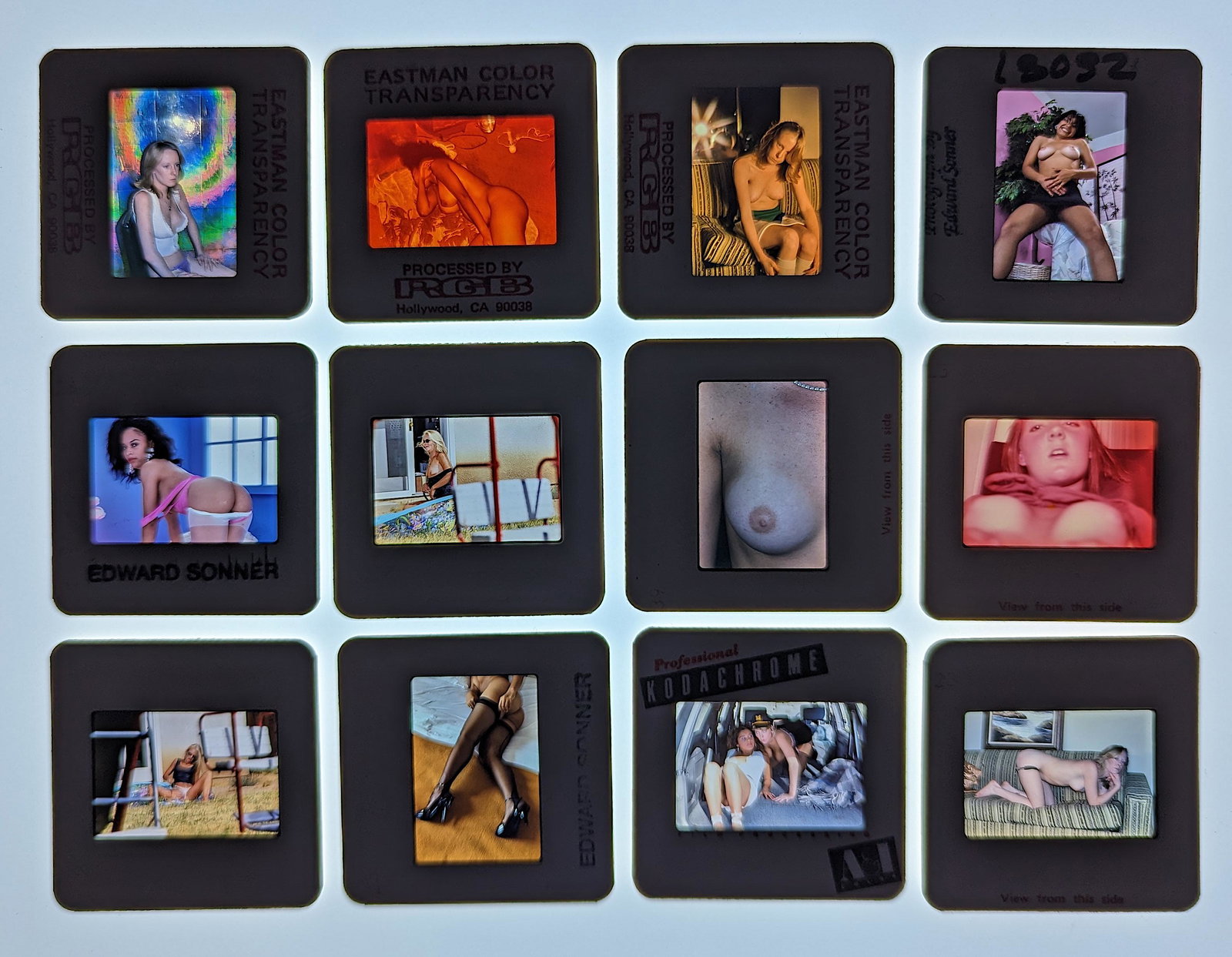 Set 12 Pin Up Films 35mm Nude Female: The provenance of this lot is from the estate of a Professional American photographer and collector in LA, CA. This lot is located in Boca Raton, Fl and its shipment will be made directly by Arteliste