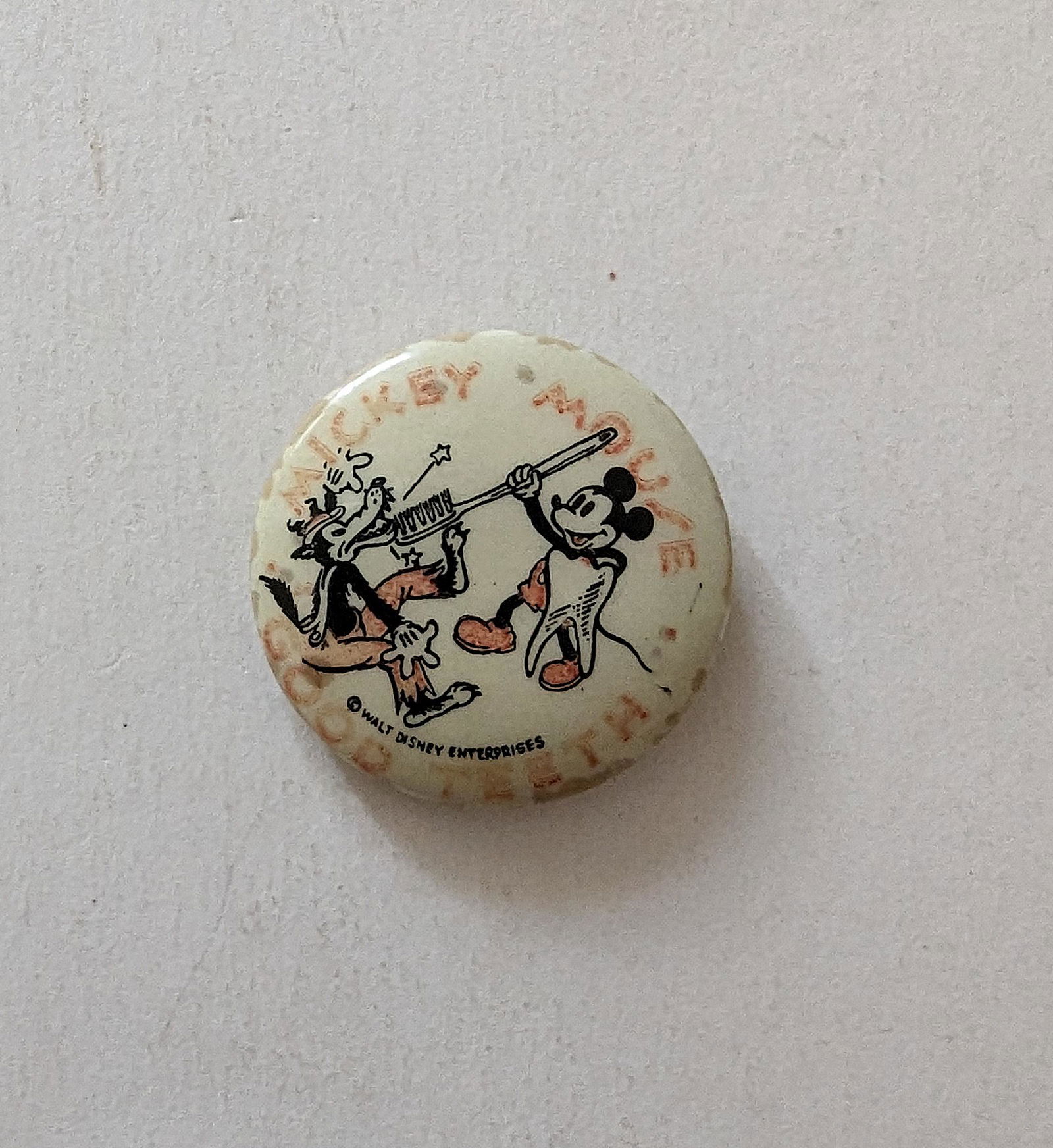 Vintage Rare 1930 Disney Mickey Pin Button (1 of 2)
