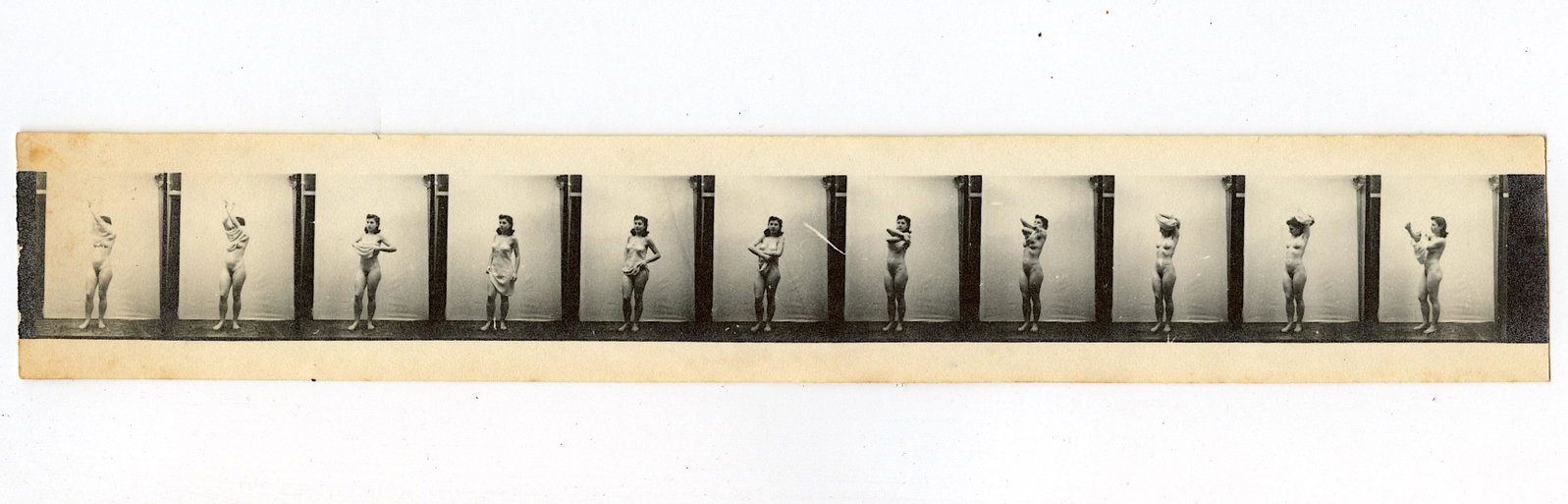 Antique Rare Chronophotograph Female Nude Pin Up: We have included quality images to show their condition. The dimensions are Approx. 1.5" x 8.5". This lot is located in Boca Raton, Fl and its shipment will be made directly by Artelisted. Shipping in