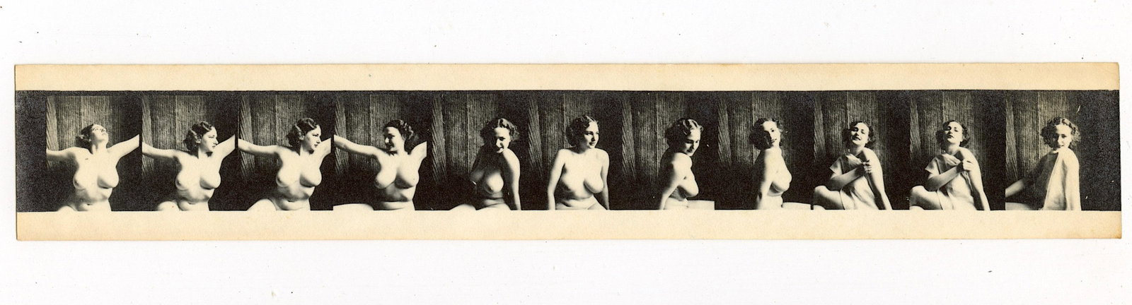 Antique Rare Chronophotograph Female Nude Pin Up: We have included quality images to show their condition. The dimensions are Approx. 1.5" x 8.5". This lot is located in Boca Raton, Fl and its shipment will be made directly by Artelisted. Shipping in