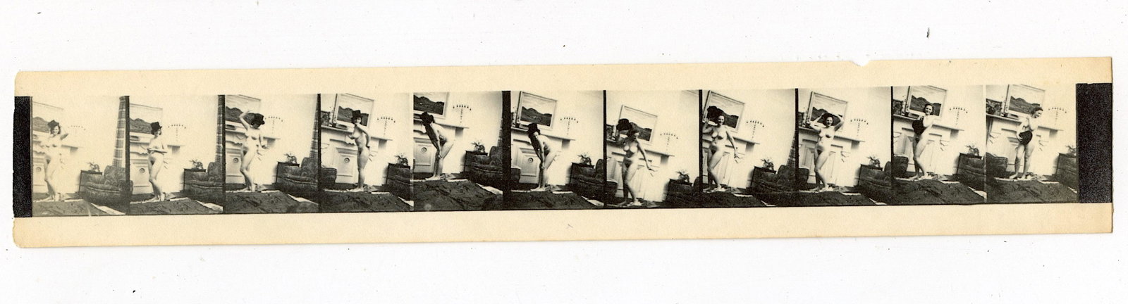 Antique Rare Chronophotograph Female Nude Pin Up: We have included quality images to show their condition. The dimensions are Approx. 1.5" x 8.5". This lot is located in Boca Raton, Fl and its shipment will be made directly by Artelisted. Shipping in