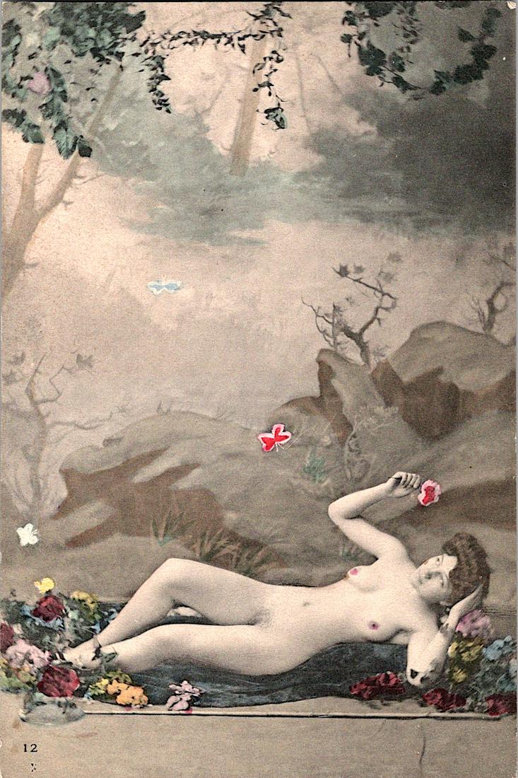 Antique Rare Postcard French Artistic Nude Erotic: The dimensions of an antique/vintage postcard are Approx. 5.5"x 3.5" (small variances can occur). ABOUT SHIPPING: This lot is located in Boca Raton, Fl and its shipment will be made directly by Arteli