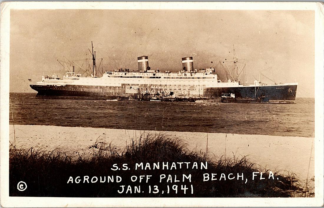 Antique Rare Photo Postcard S. S. Manhattan Boat: The dimensions of an antique/vintage postcard are Approx. 5.5"x 3.5" (small variances can occur). ABOUT SHIPPING: This lot is located in Boca Raton, Fl and its shipment will be made directly by Arteli