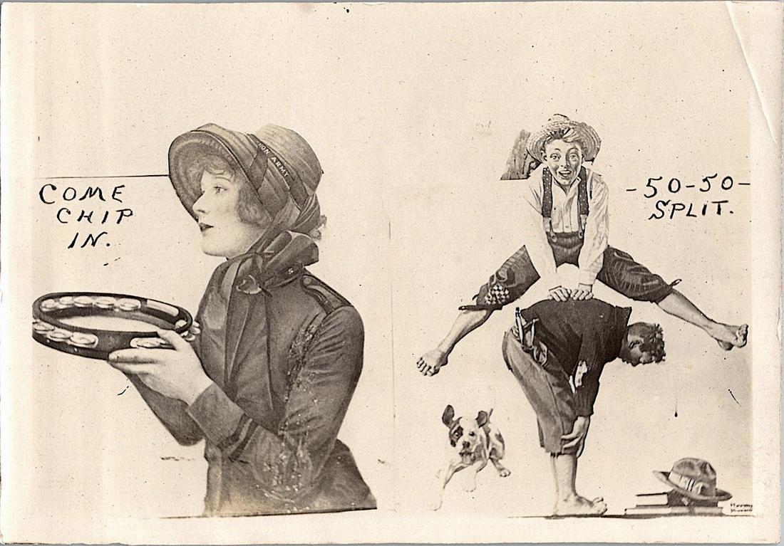 Antique Rare Photo Postcard Illust. Rockwell (1 of 2)