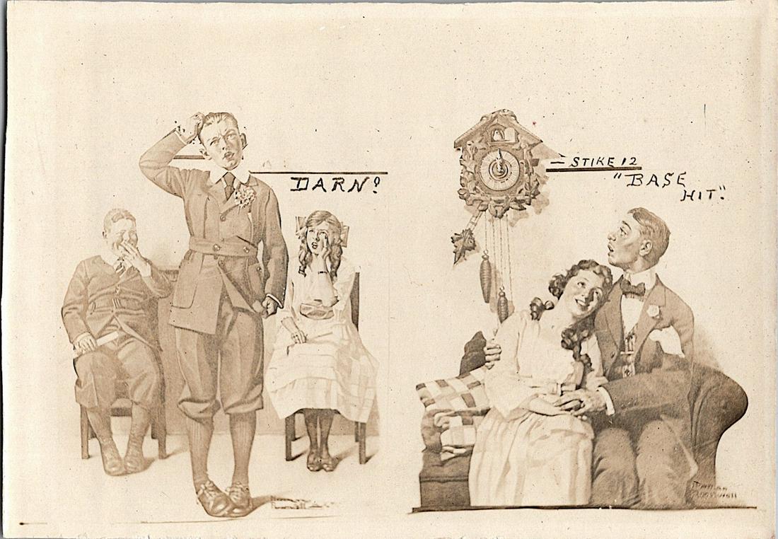 Antique Rare Photo Postcard Illust. Rockwell (1 of 2)