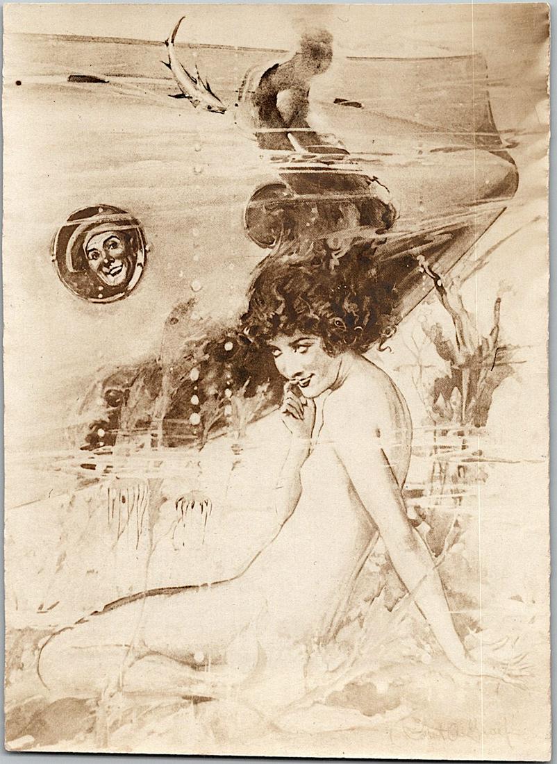 Antique Rare Photo Postcard Illustration Erotic: The dimensions of an antique/vintage postcard are Approx. 5.5"x 3.5" (small variances can occur). ABOUT SHIPPING: This lot is located in Boca Raton, Fl and its shipment will be made directly by Arteli