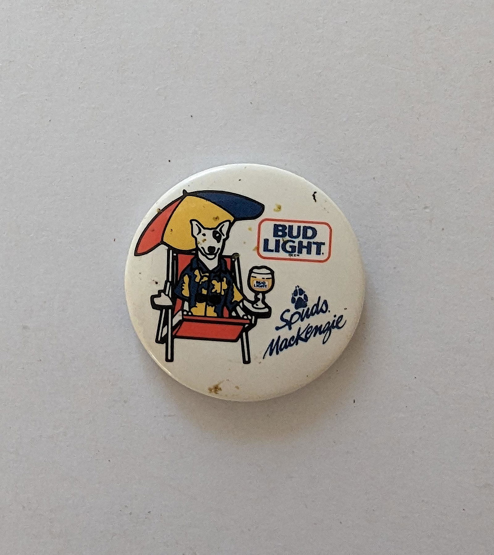 Rare Vintage Pin Button Bud Light Spuds Mackengie (1 of 2)