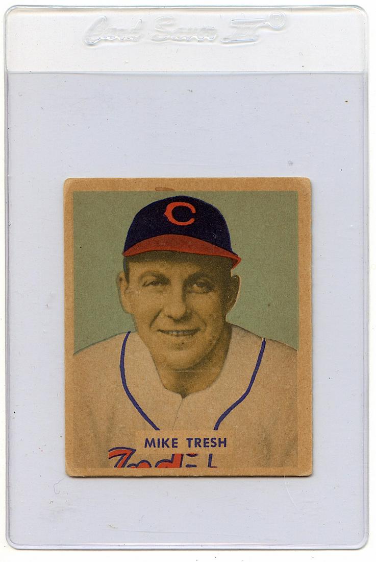 Vintage Baseball Card MIKE TRESH, Bowman Gum, Inc., 1949: We have included quality images to show their condition. Provenance from a deceased collector in OH. This lot is located in Boca Raton, Fl and its shipment will be made directly by Artelisted. Shippin