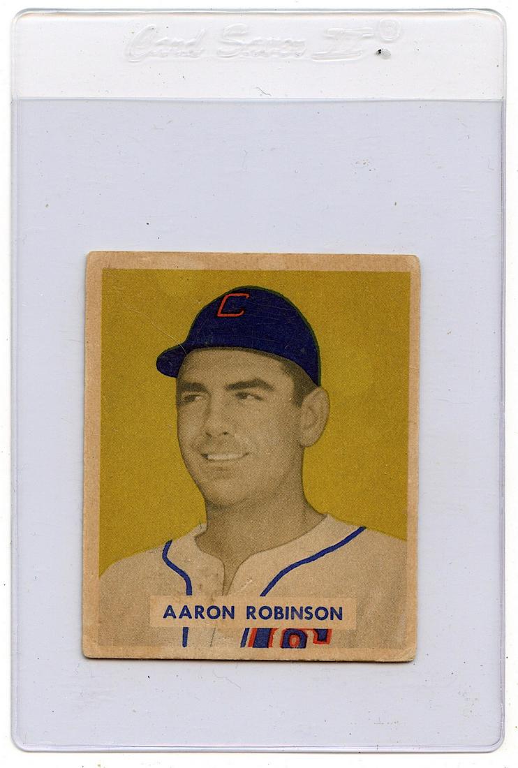 Vintage Baseball Card AARON ROBINSON, Bowman Gum, Inc., 1949: We have included quality images to show their condition. Provenance from a deceased collector in OH. This lot is located in Boca Raton, Fl and its shipment will be made directly by Artelisted. Shippin