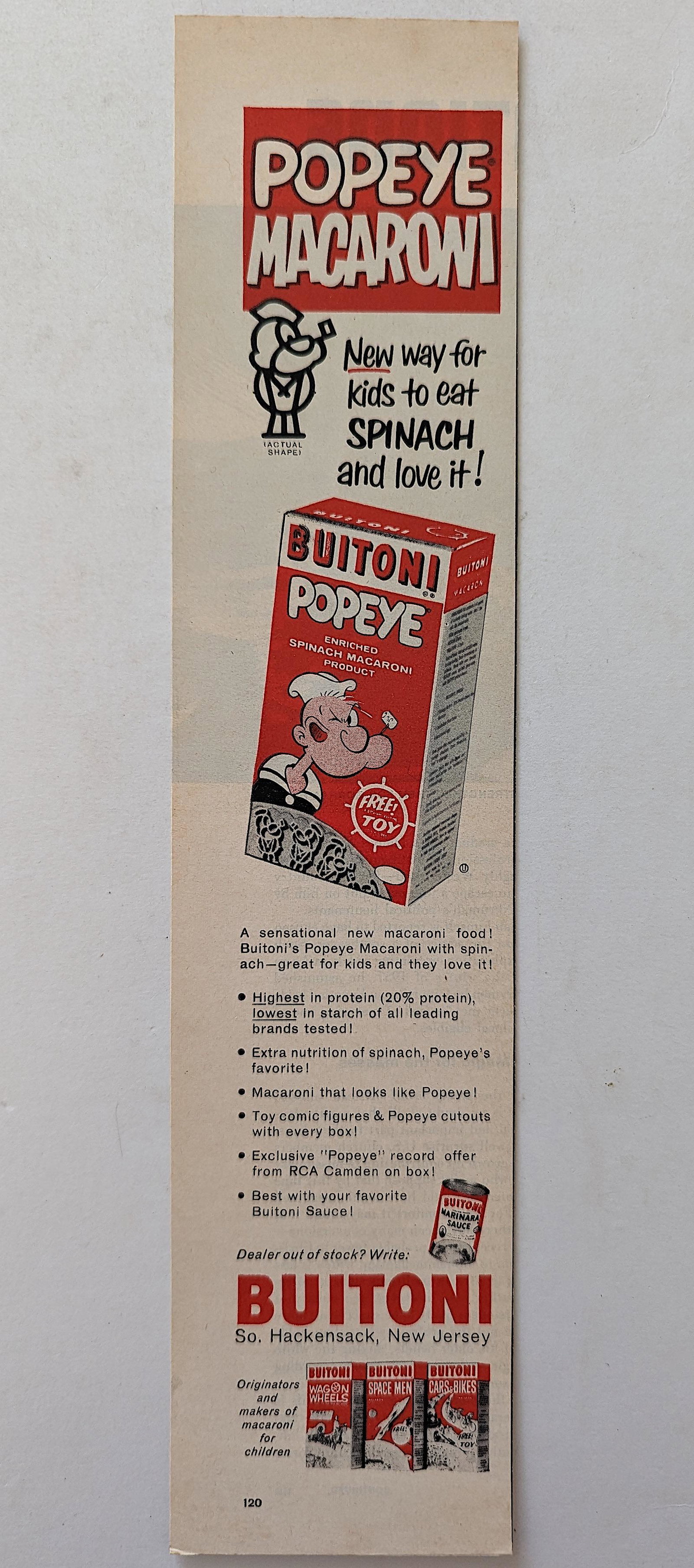Vintage Engraving Advertising POPEYE MACARONI: We have included quality images to show their condition. The dimensions are Approx. 13.75" x 3.25". This lot is located in Boca Raton, Fl and its shipment will be made directly by Artelisted. Shipping