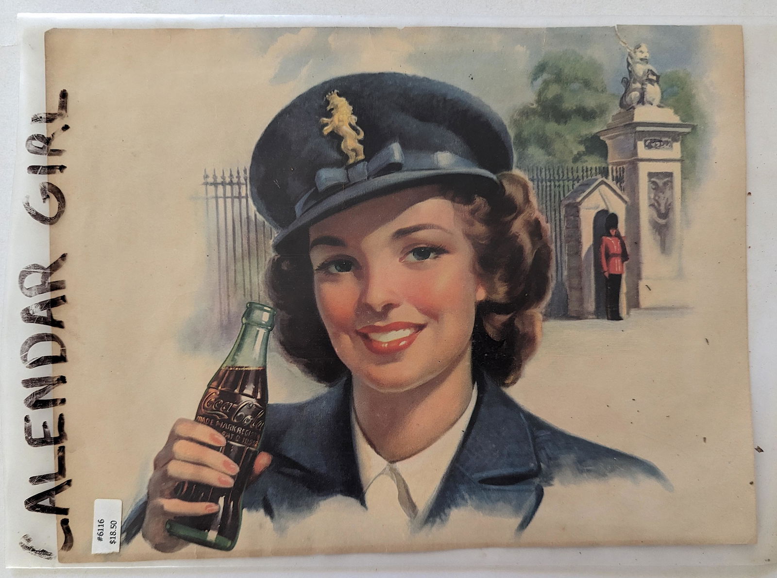 Vintage Calendar Girl Coca Cola, 1944 (1 of 2)