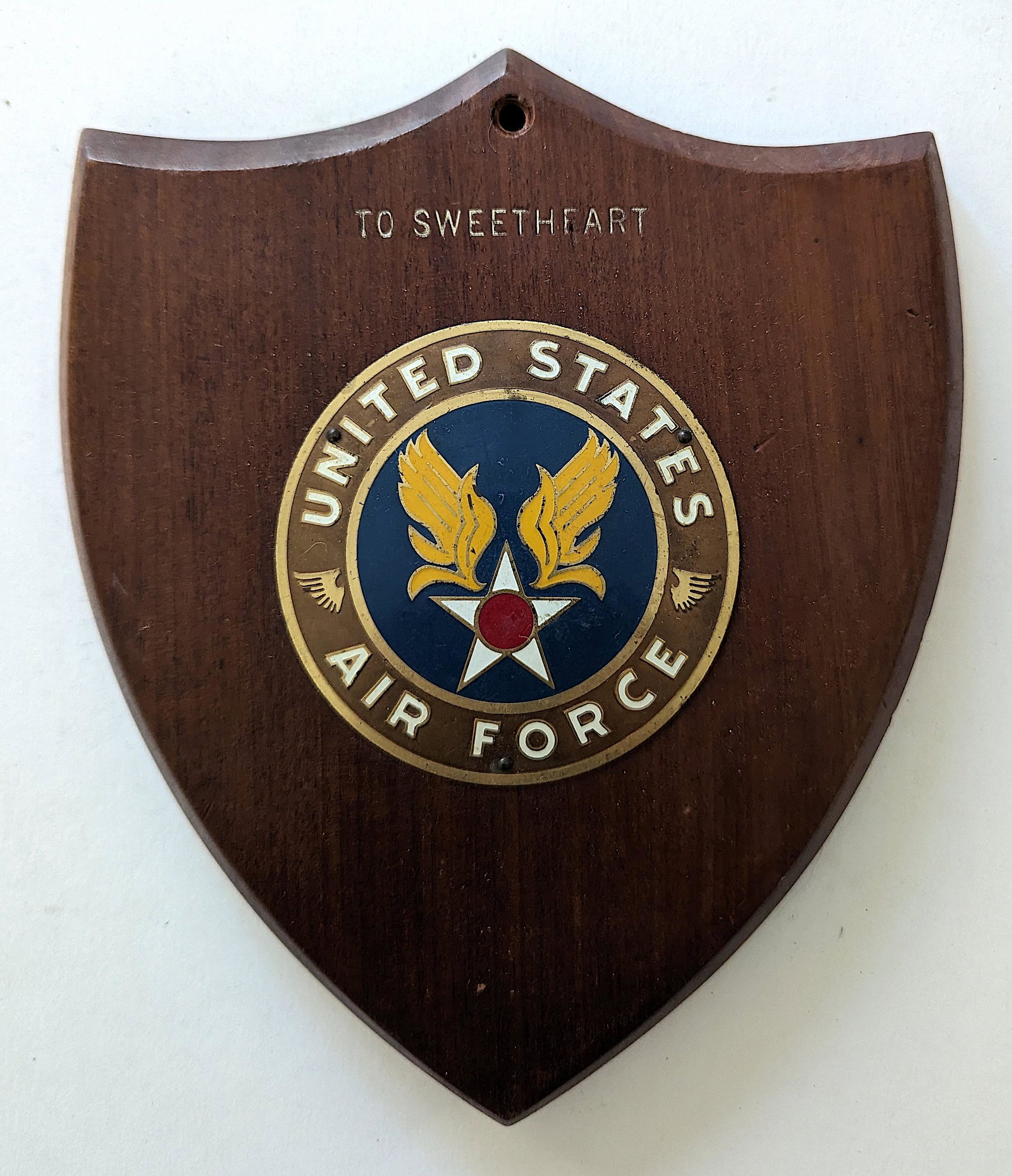 Vintage Military Wood Base Plaque US AIR FORCE: We have included quality images to show their condition.The dimensions of a military plaque varies between Approx. 10" - 7" x 7"- 4". This lot is located in Boca Raton, Fl and its shipment will be mad