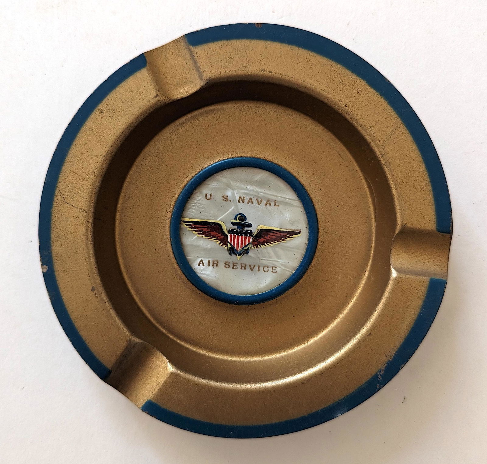 Vintage Rare Military Ashtray US NAVAL AIR SERVICE (1 of 2)