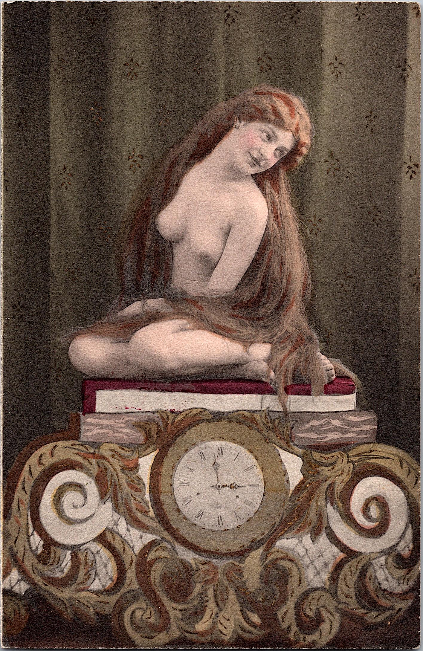 Antique Vintage Rare Postcard Artistic Nude Female: The dimensions of an antique/vintage postcard are Approx. 5.5"x 3.5" (small variances can occur). ABOUT SHIPPING: This lot is located in Boca Raton, Fl and its shipment will be made directly by Arteli