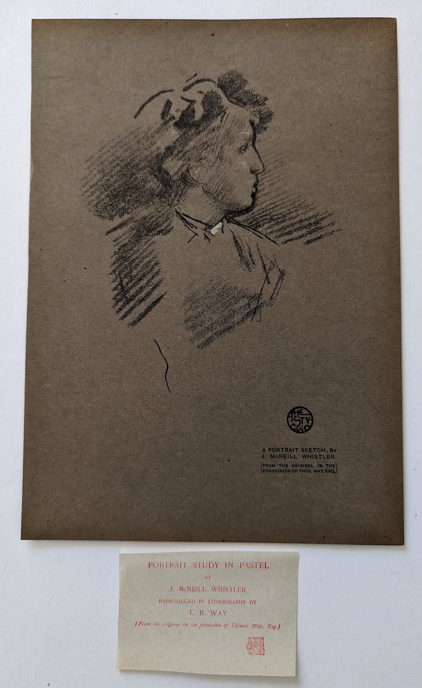 Original Lithograph by J. McNeill Whistler - Portrait Study: This lot is from a Collector in New Orleans. The dimensions are Approx. 11.25" x 8". ABOUT SHIPPING: This lot is located in Boca Raton, Fl and its shipment will be made directly by Artelisted. Shippin
