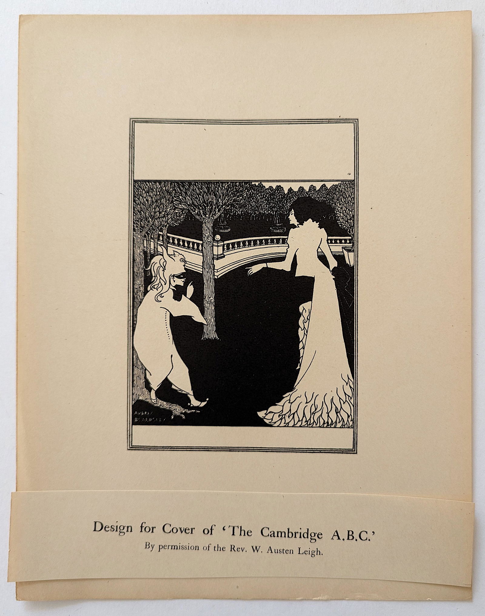 AUBREY BEARDSLEY Antique Lithograph - The Cambridge A.B.C. (1 of 1)