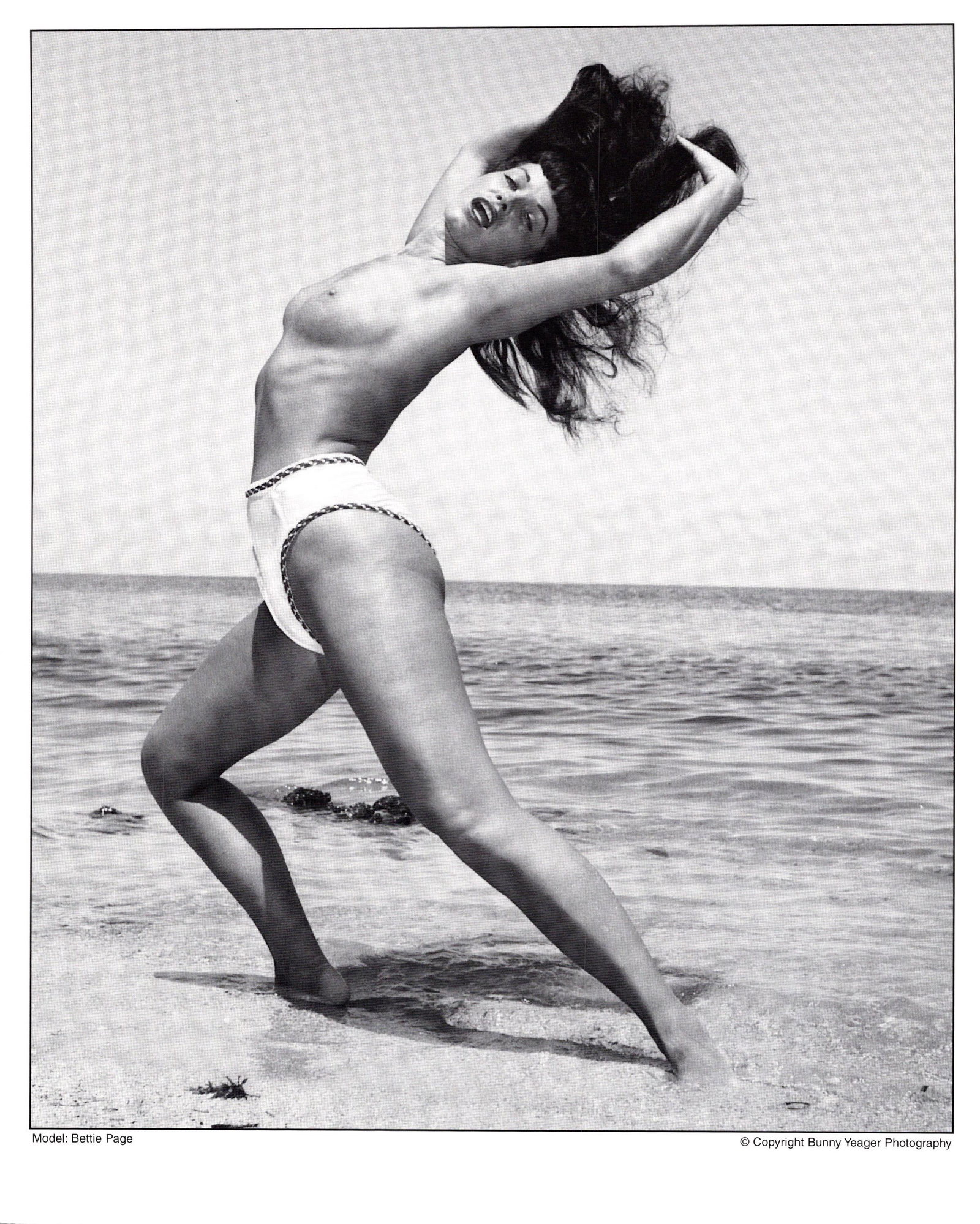 BUNNY YEAGER Original Pin Up Lithograph BETTIE PAGE: This lot is coming from Bunny Yeager's estate/archives. Linnea Eleanor "Bunny" Yeager (March 13, 1929 - May 24, 2014) was an American photographer and pin-up model. She met Bettie Page in 1954, and to