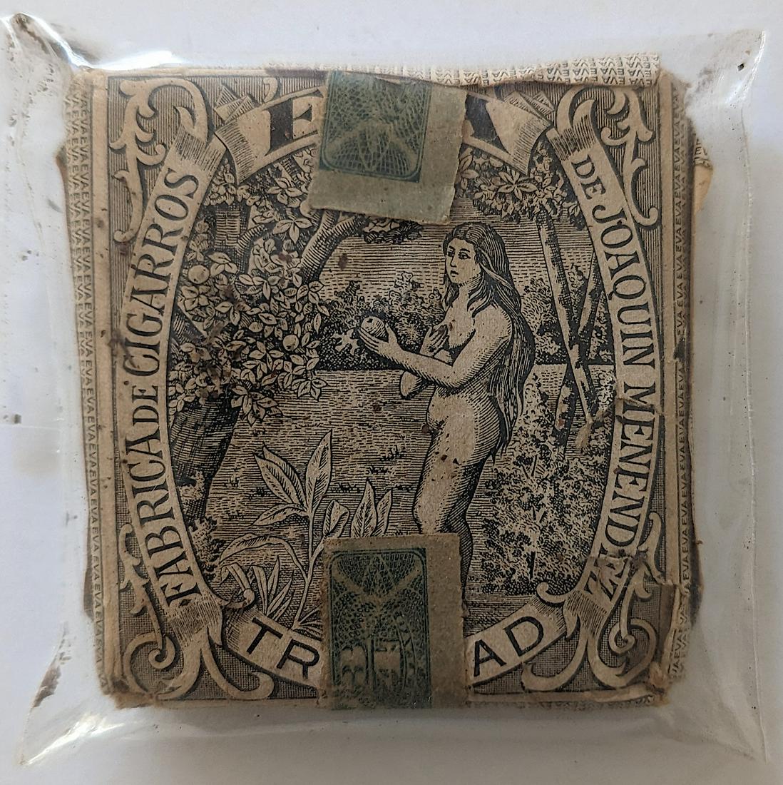 Extremely Rare Museum Item Cigarros de Joaquin Menendez: Antique 19th C. original un-opened bag Fabrica de Cigarros De Joaquin Menendez- Eva Trinidad; stamped Republica de Cuba. We have included quality images to show their condition. The dimensions are App
