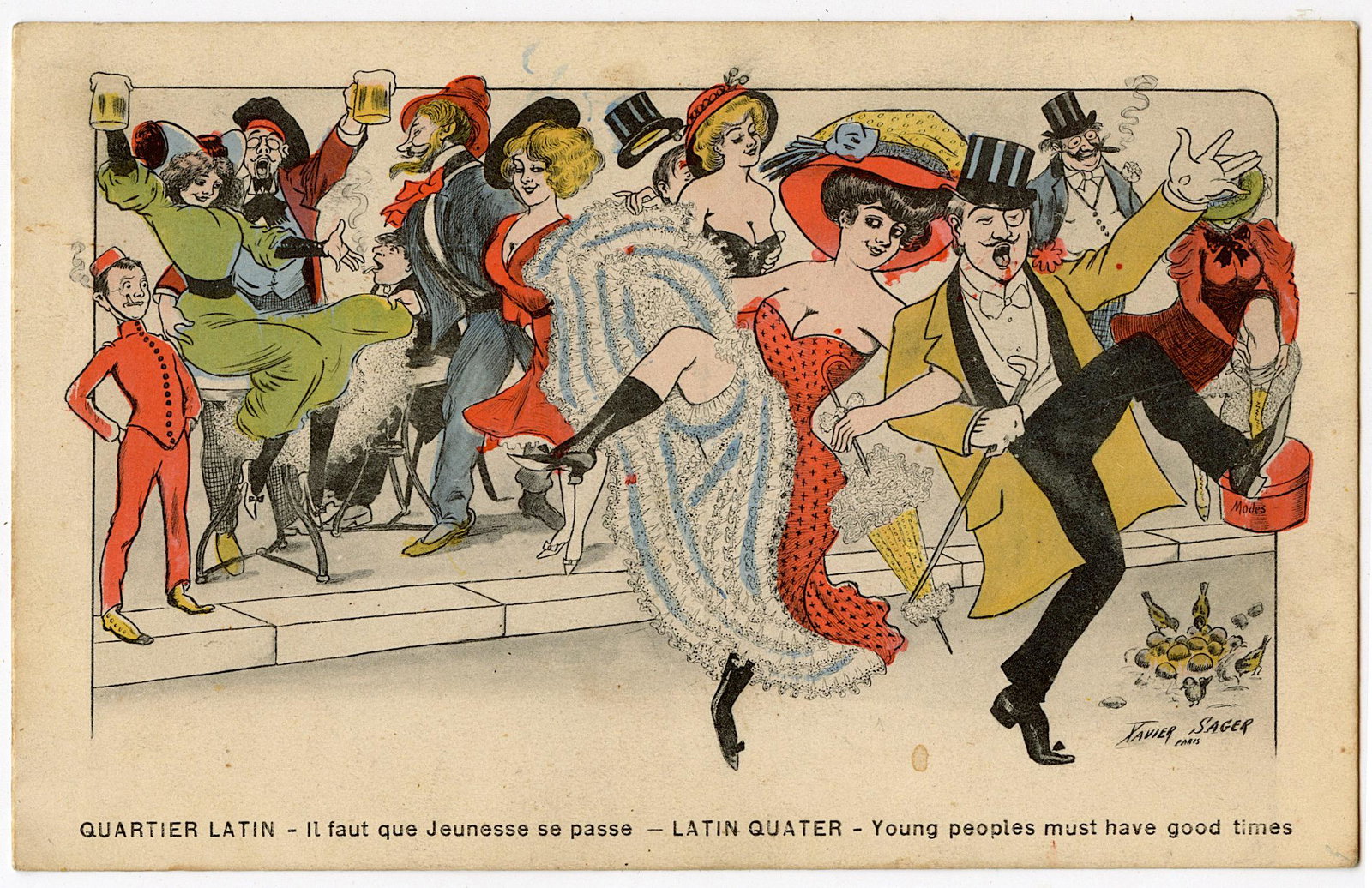 Antique Vintage Rare Postcard XAVIER SAGER: The dimensions of an antique/vintage postcard are Approx. 5.5"x 3.5" (small variances can occur). ABOUT SHIPPING: This lot is located in Boca Raton, Fl and its shipment will be made directly by Arteli