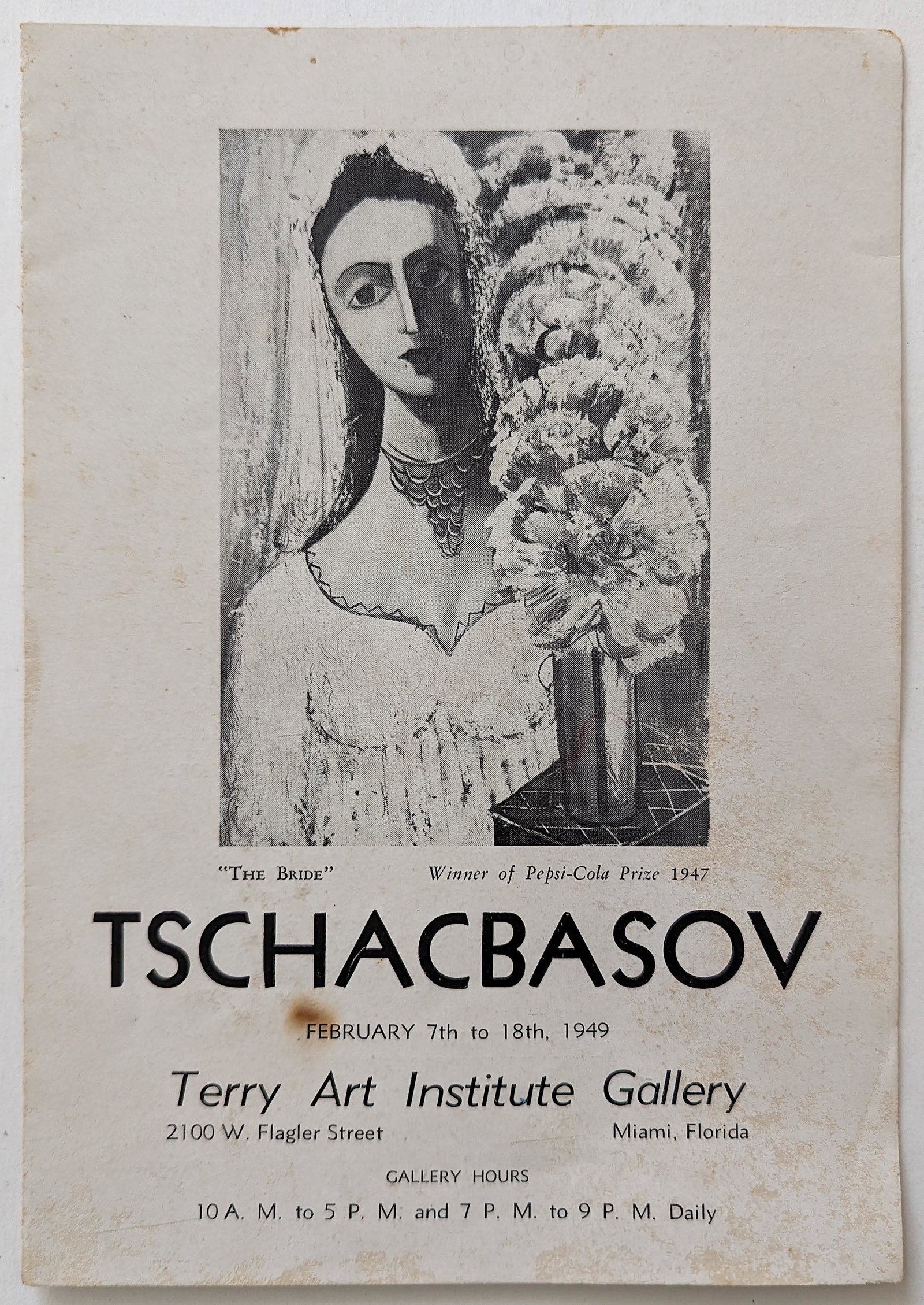 Scarce Art Catalog TSCHACBASOV Terry Art Institute, 1949: We have included quality images to show their condition. This lot is located in Boca Raton, Fl and its shipment will be made directly by Artelisted. Shipping insurance is the responsibility of the buy