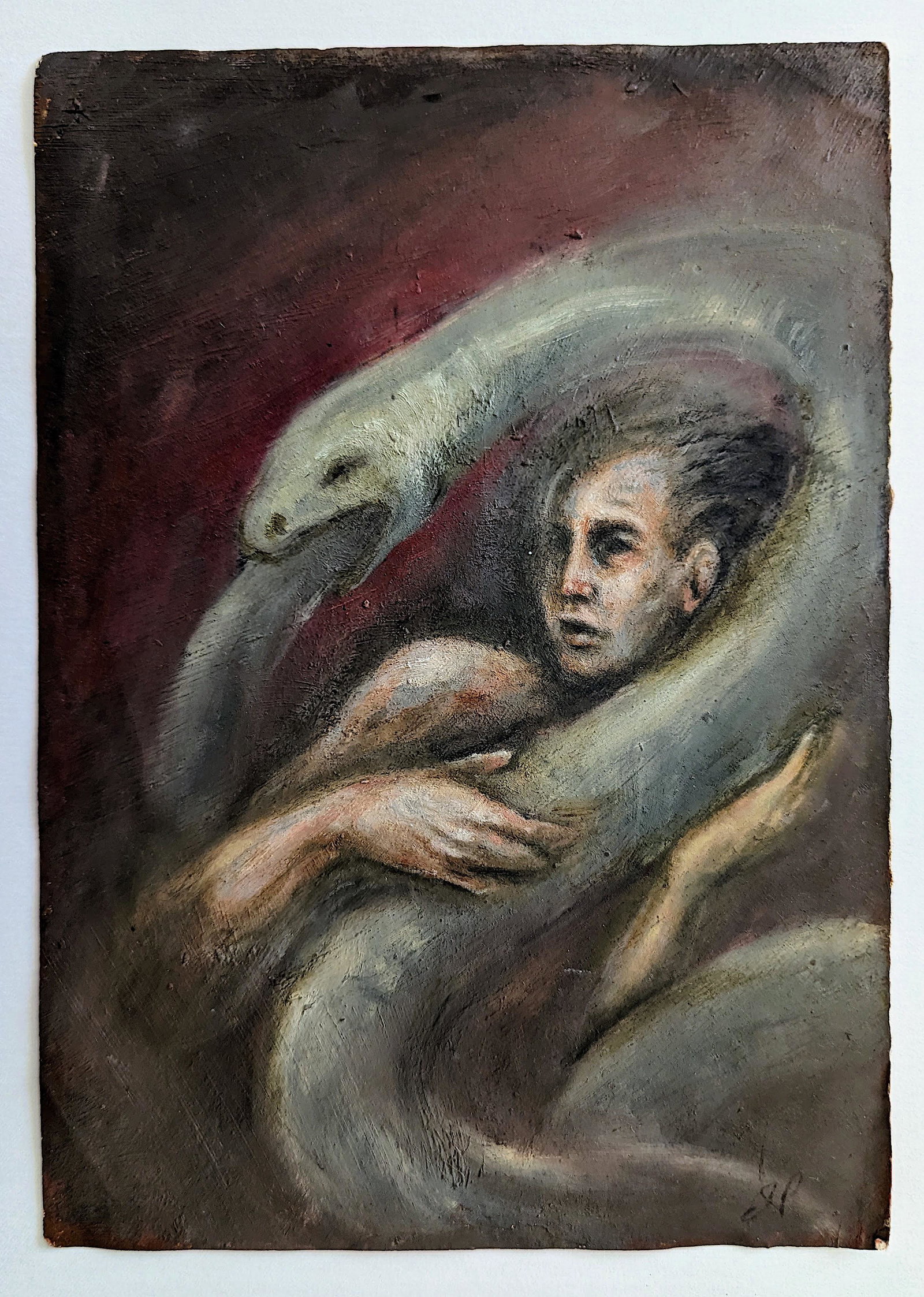 Original Art Painting NICOLAUS PINXIT Listed: ABOUT THE ARTIST: Nicolaux is a prominent Colombian artist following and amphasizing drama and depth, the Renaissance techniques of tenebrism chiaroscuro artists like the Italian Caravaggio (1571 - 16