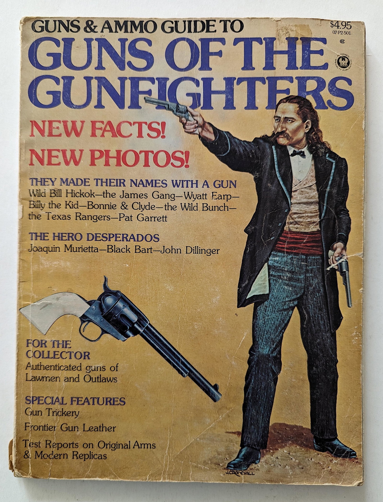 Vintage magazine GUNS OF THE GUNFIGHTERS: Provenance from a collector in RI. We have included quality images to show the condition. The shipment will be made directly by Artelisted. Please, consider that packing fine art will probably take mo