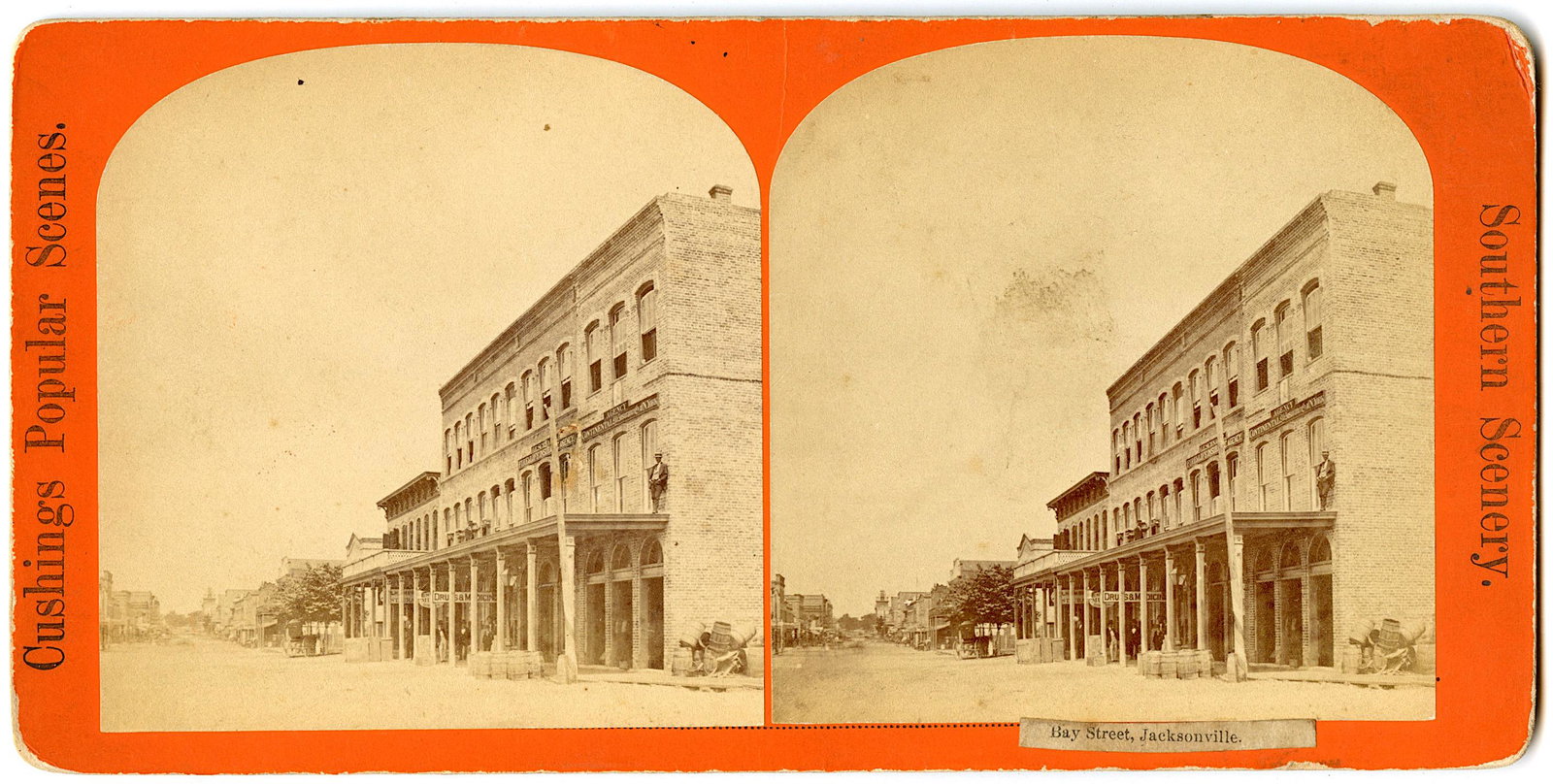 Antique Real Photo Stereoview Bay Street Jacksonville, FL: This stereoviews is original from the epoch . The stereoviews we are offering come mainly from collectors in the U.S.A. and constitute wonderful testimonies of past time that tend to be unique. They h