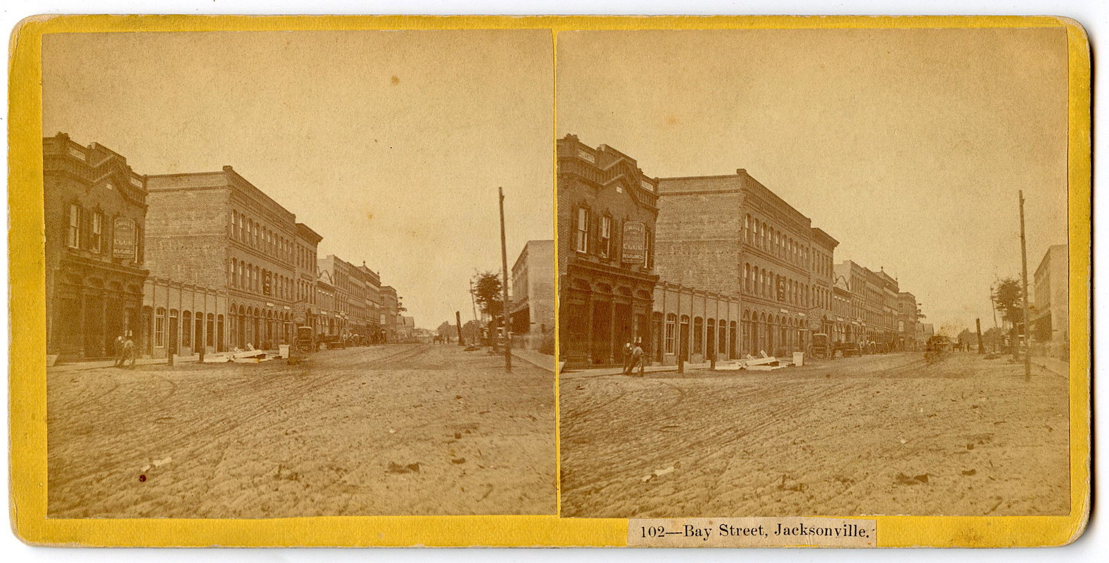Antique Real Photo Stereoview Bay Street Jacksonville, FL: This stereoviews is original from the epoch . The stereoviews we are offering come mainly from collectors in the U.S.A. and constitute wonderful testimonies of past time that tend to be unique. They h