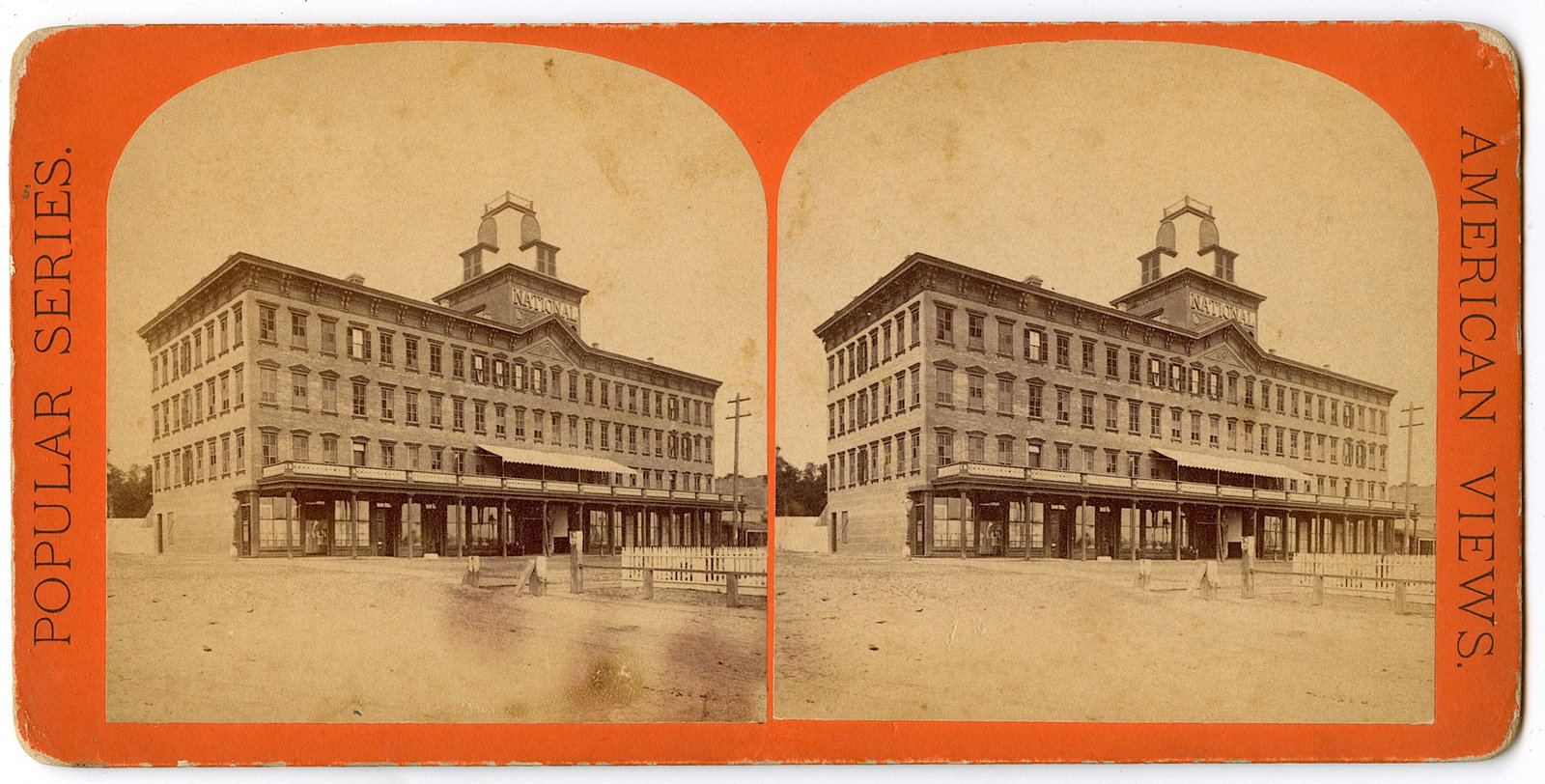 Antique Real Photo Stereoview National Hotel Jacksonville: This stereoviews is original from the epoch . The stereoviews we are offering come mainly from collectors in the U.S.A. and constitute wonderful testimonies of past time that tend to be unique. They h
