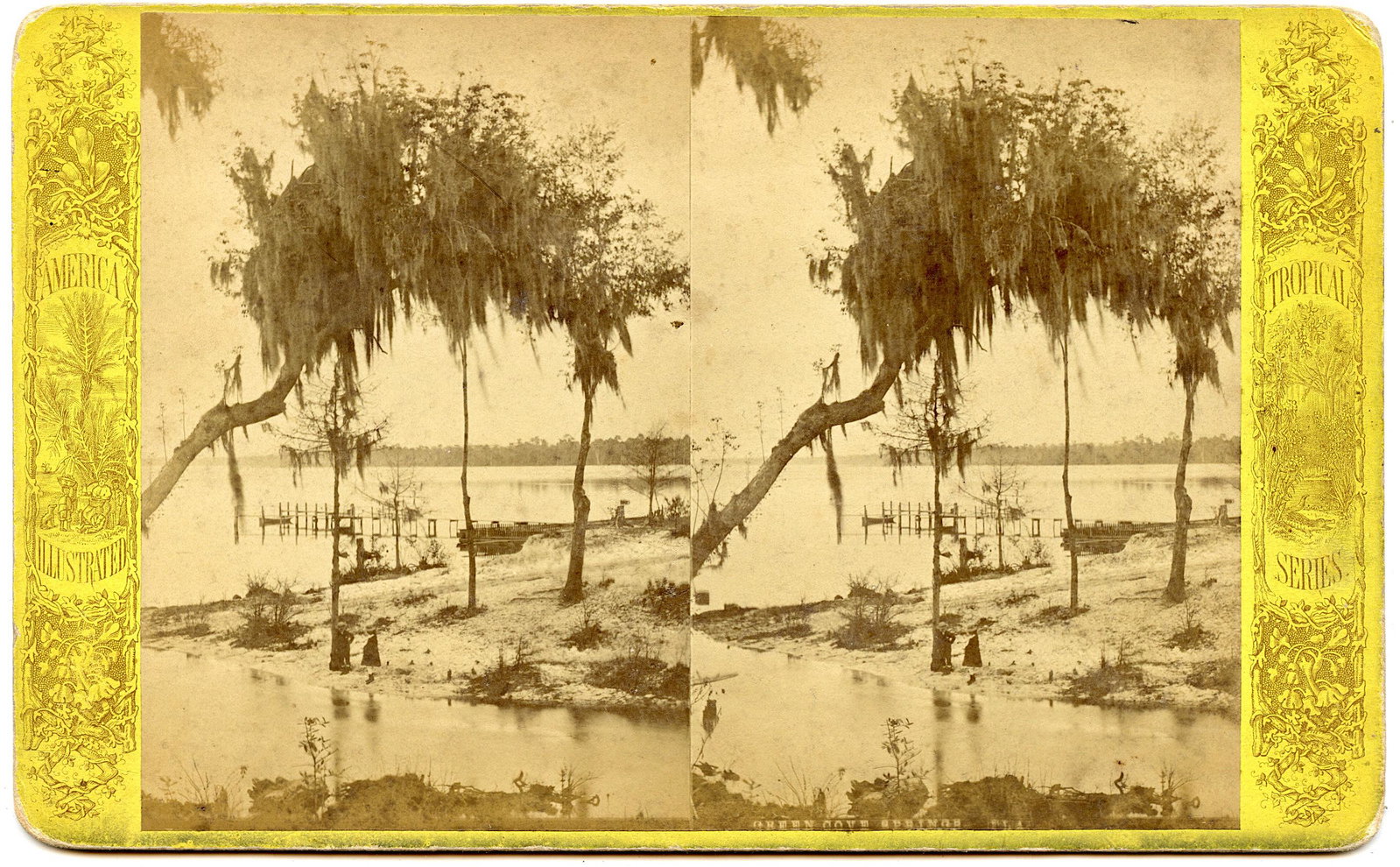 Antique Real Photo Stereoview Green Cove Springs, FL: This stereoviews is original from the epoch . The stereoviews we are offering come mainly from collectors in the U.S.A. and constitute wonderful testimonies of past time that tend to be unique. They h