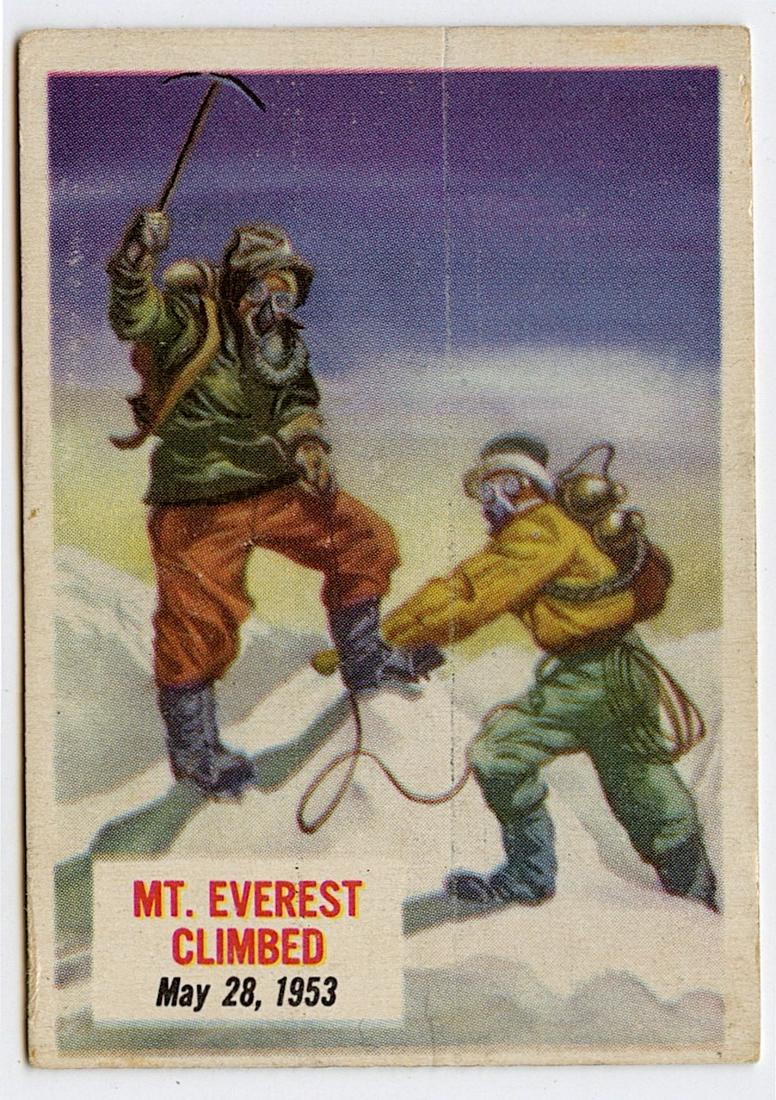 Ephemera Card Mt. Everest Climbed May 28, 1953: Provenance: from a deceased collector in Miami. We have included quality images to show their condition. This lot is located in Boca Raton, Fl and its shipment will be made directly by Artelisted. Shi
