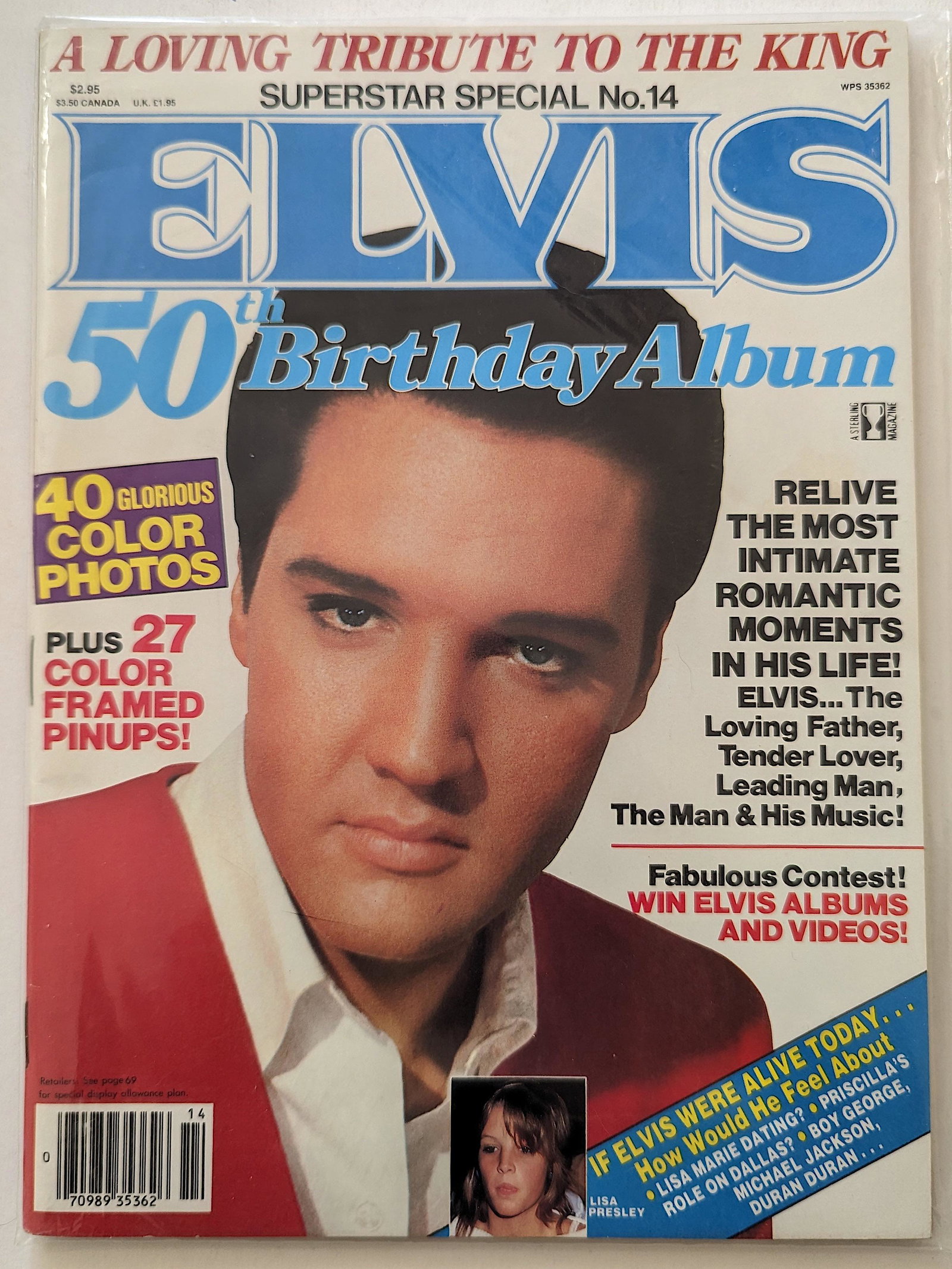 Vintage Magazine Tribute to ELVIS 50th Birthday: The provenance of this item is from a WWII veteran collector in Georgia. This lot is located in Boca Raton, Fl and its shipment will be made directly by Artelisted. Shipping insurance is the responsib