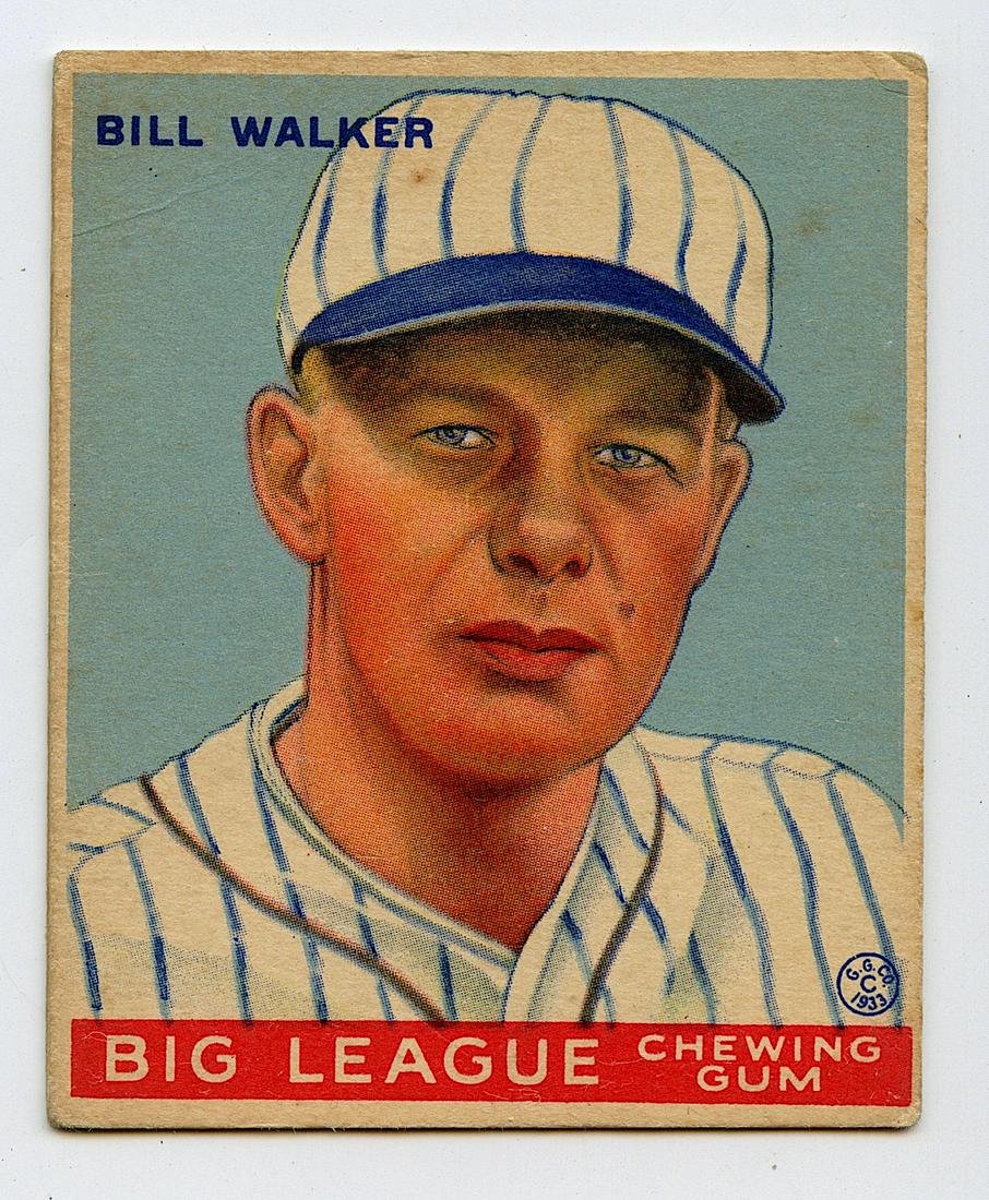 Baseball Card Goudey 94 Bill Walker, 1933 (1 of 2)